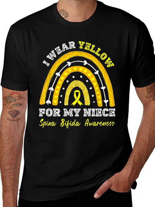 Spina Bifida Awareness Yellow Ribbon T-Shirt