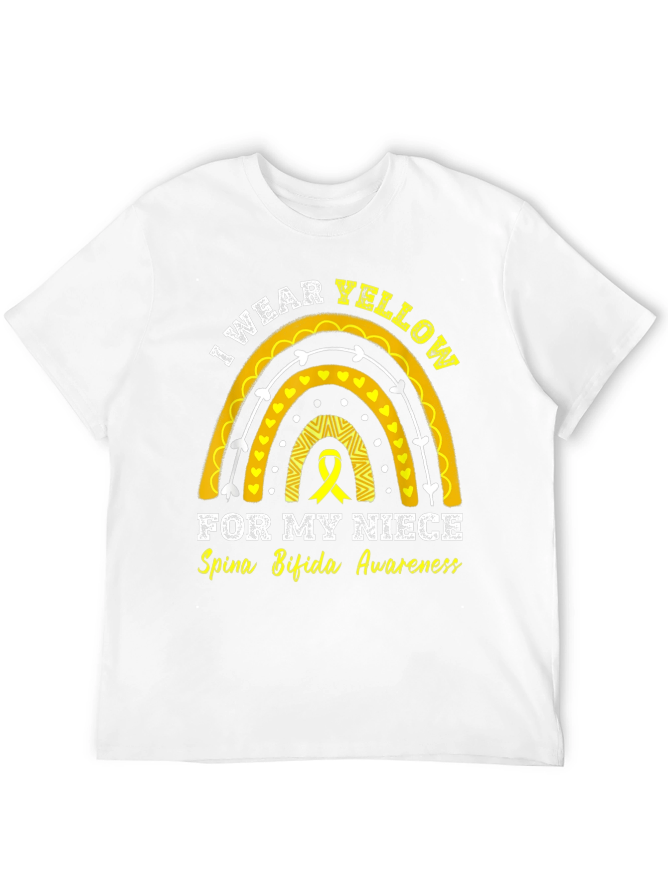Spina Bifida Awareness Yellow Ribbon T-Shirt