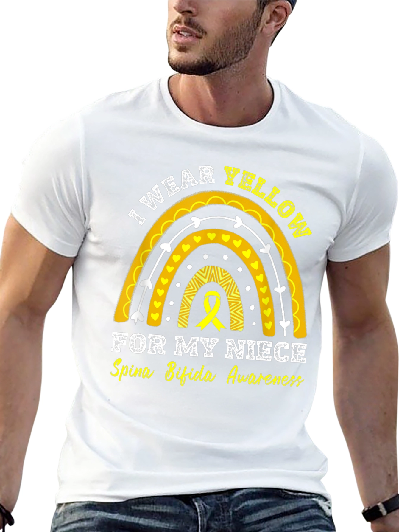 Spina Bifida Awareness Yellow Ribbon T-Shirt