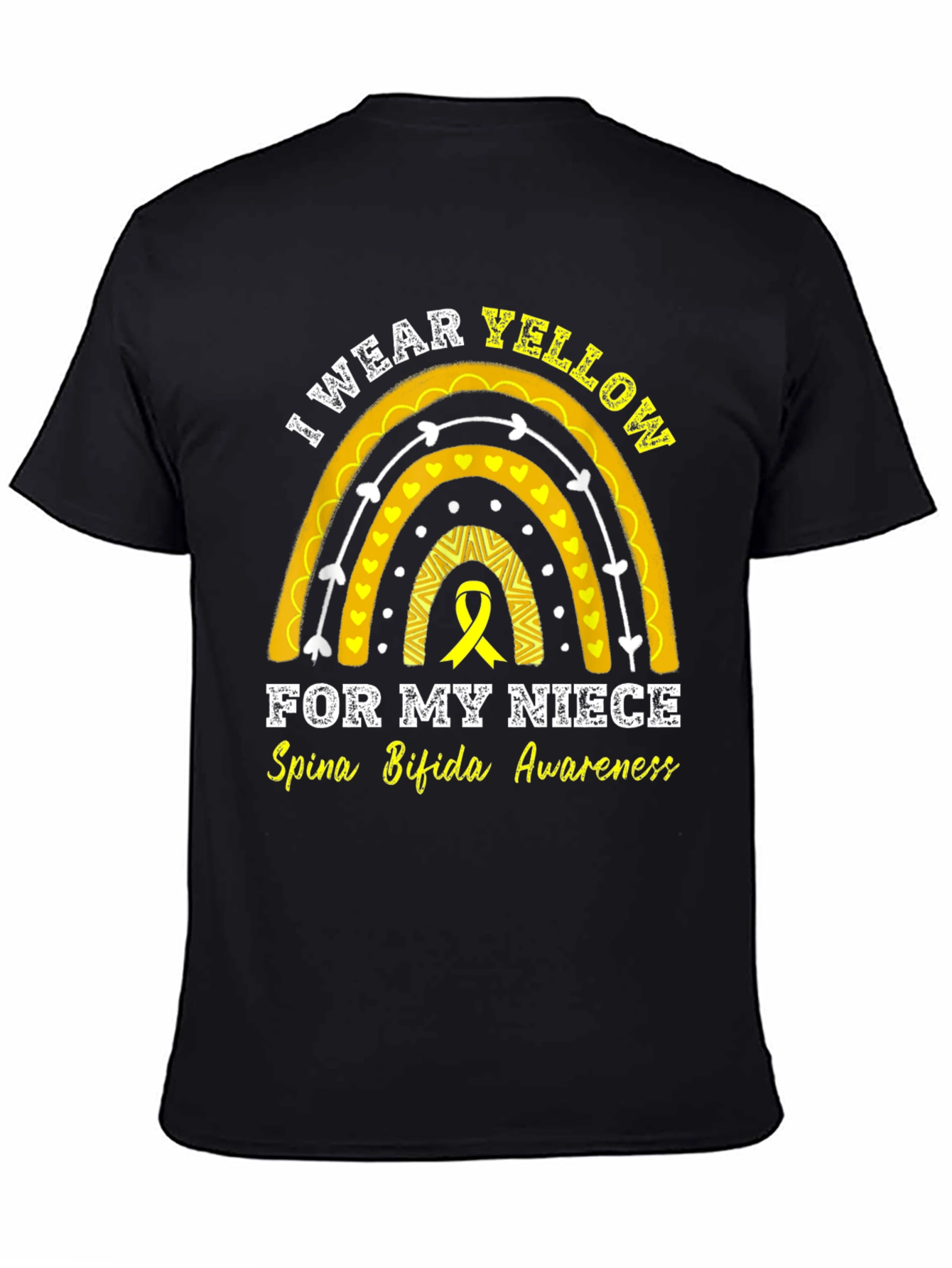 Spina Bifida Awareness Yellow Ribbon T-Shirt
