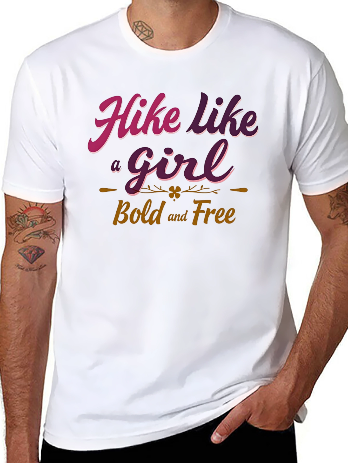 Hike Like a Girl T-Shirt - Bold and Free