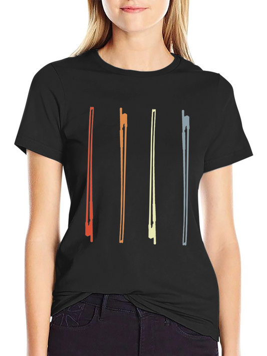 Retro Violin Bow Graphic T-Shirt