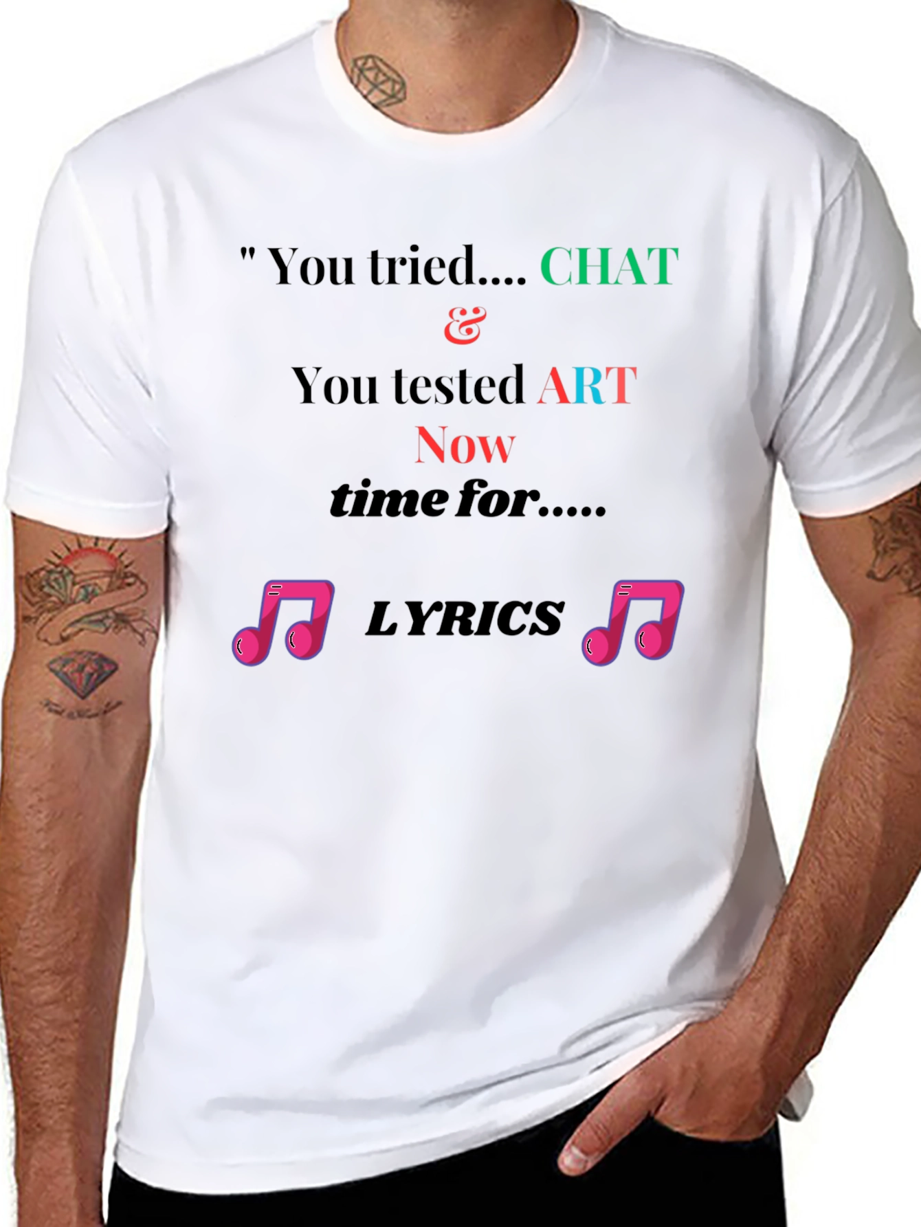 Chat Art Lyrics Novelty Tee