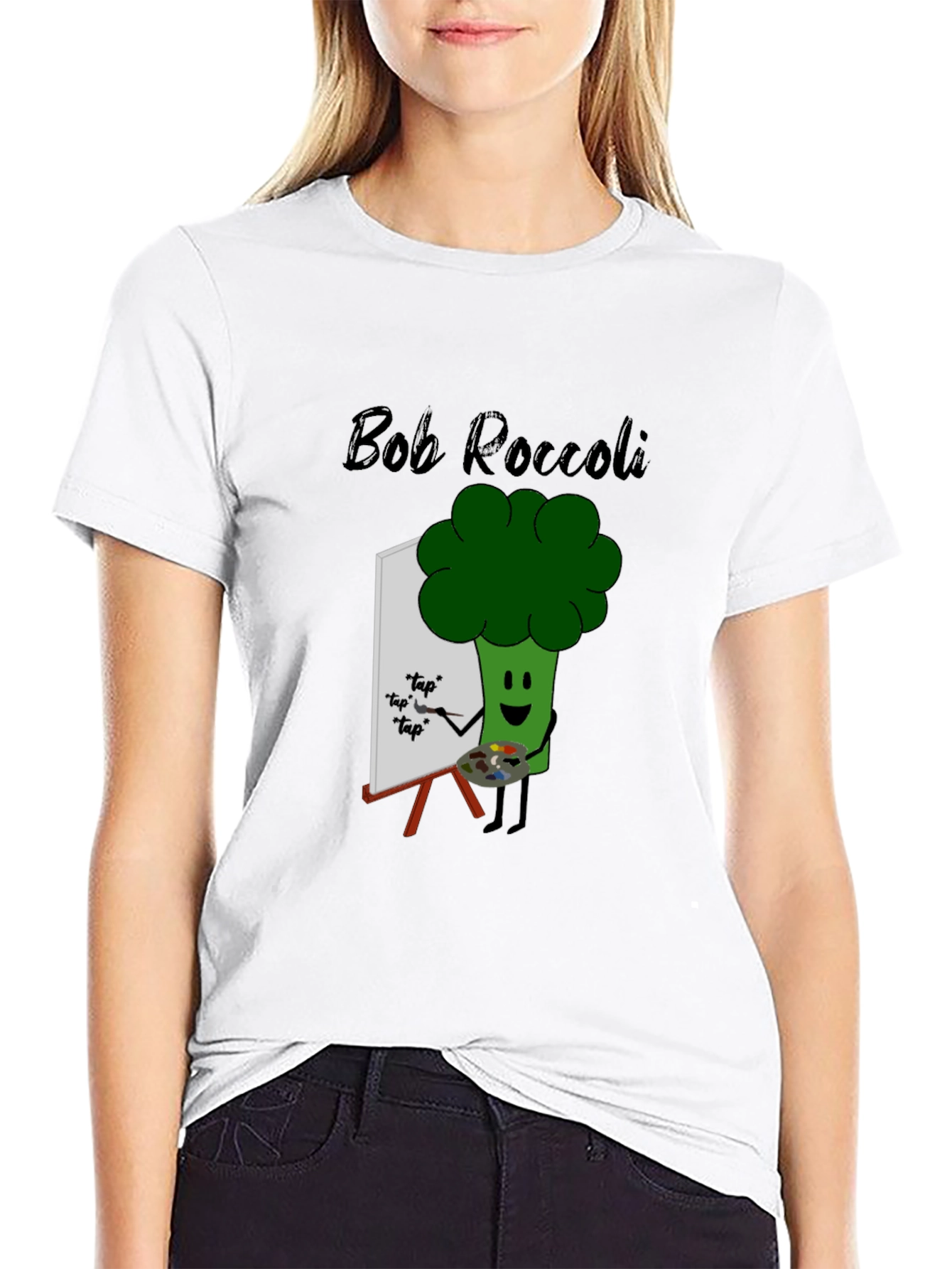 Bob Roccoli T-Shirt: Quirky Broccoli Artist Tee