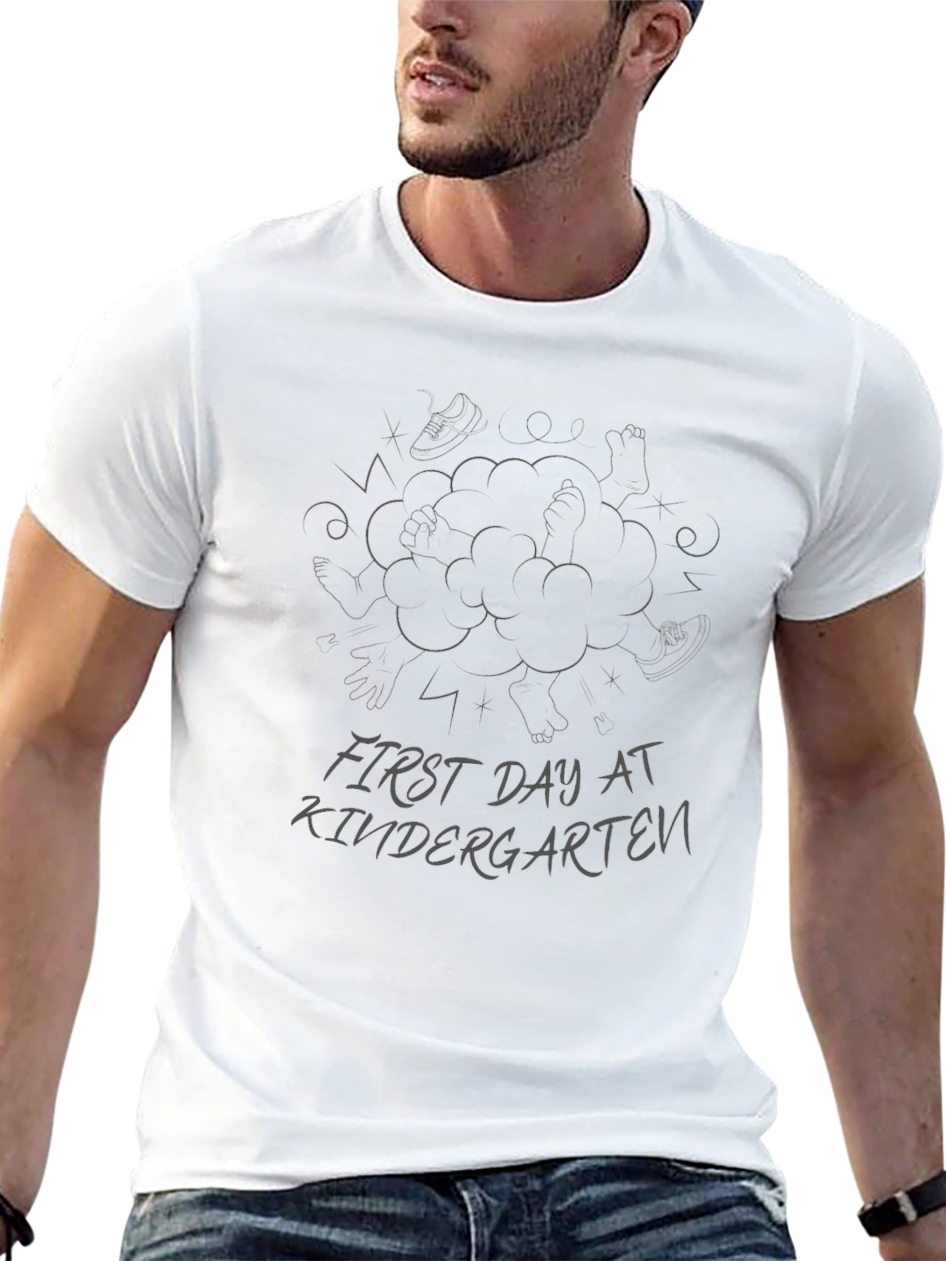 First Day at Kindergarten Black T-Shirt