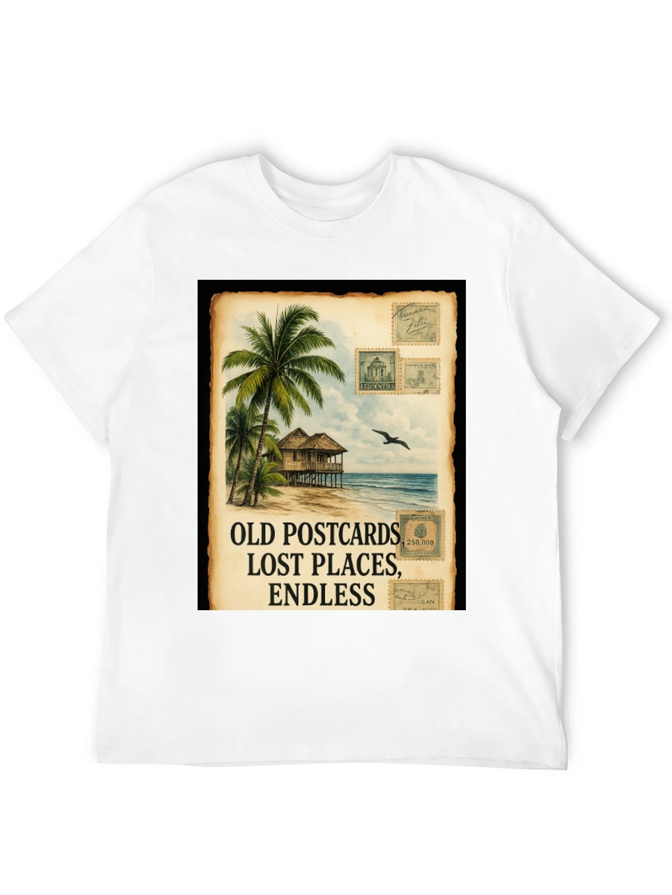 Island Getaway Black Graphic Tee