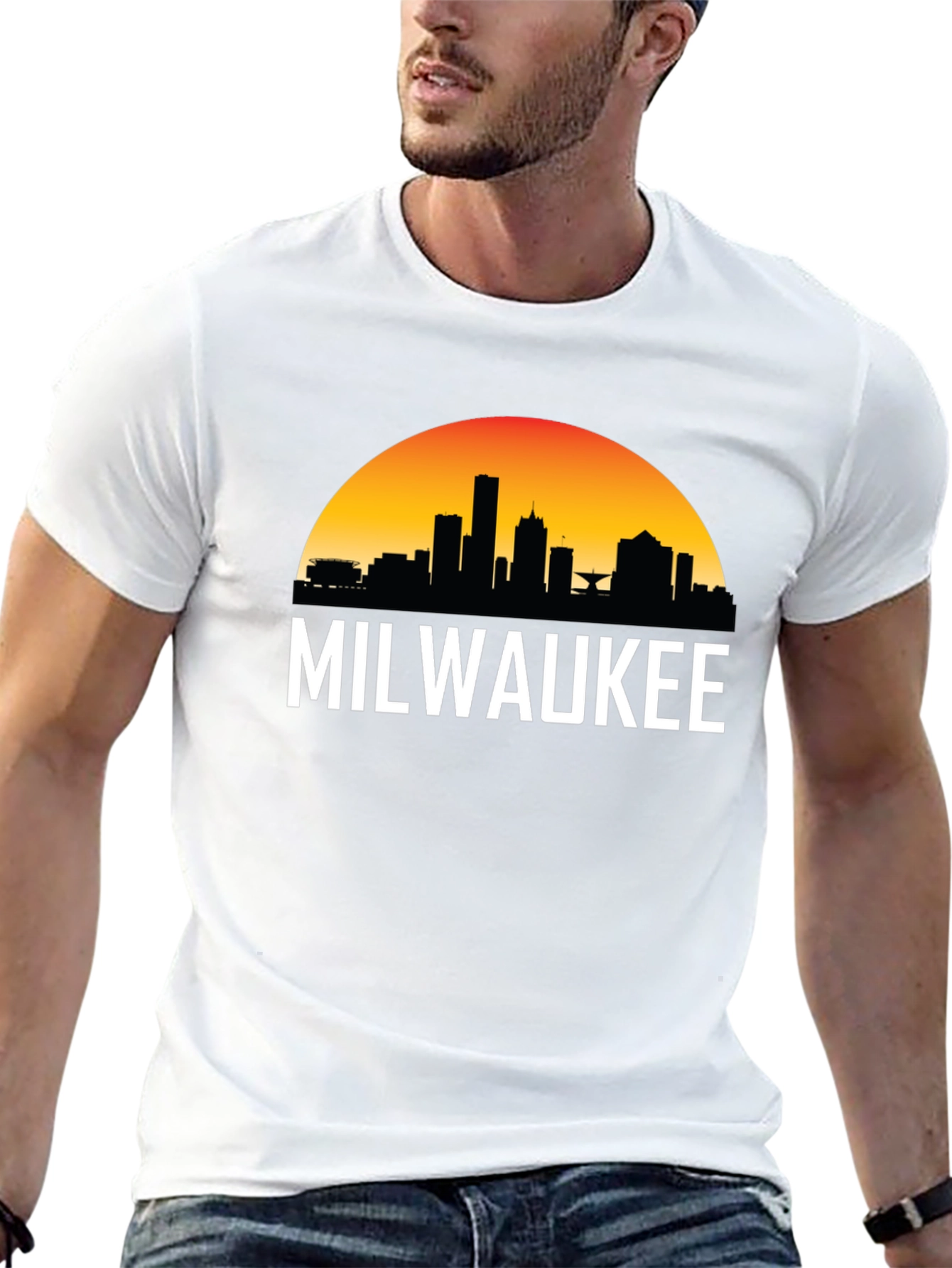 Milwaukee Skyline Graphic T-Shirt