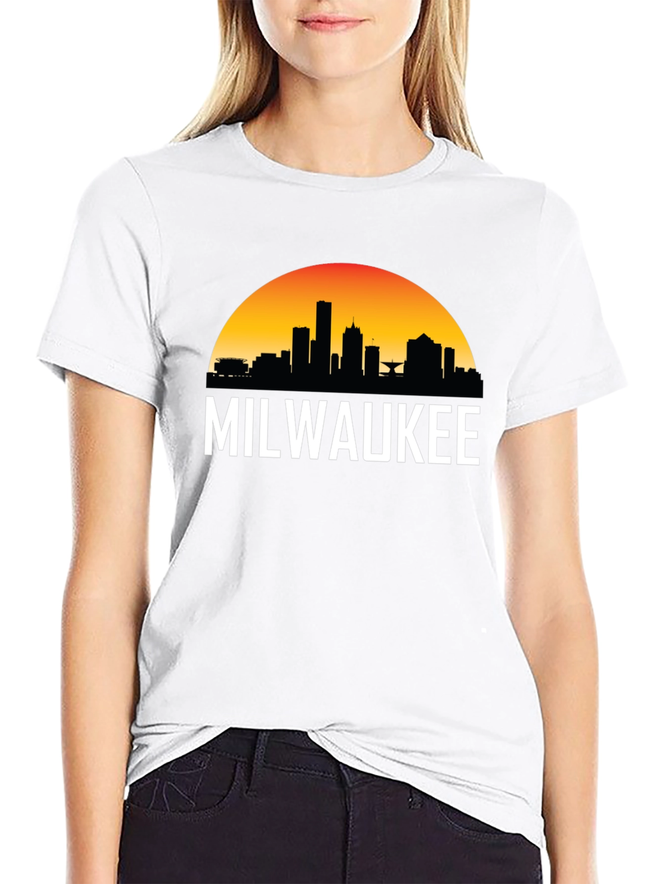 Milwaukee Skyline Graphic T-Shirt