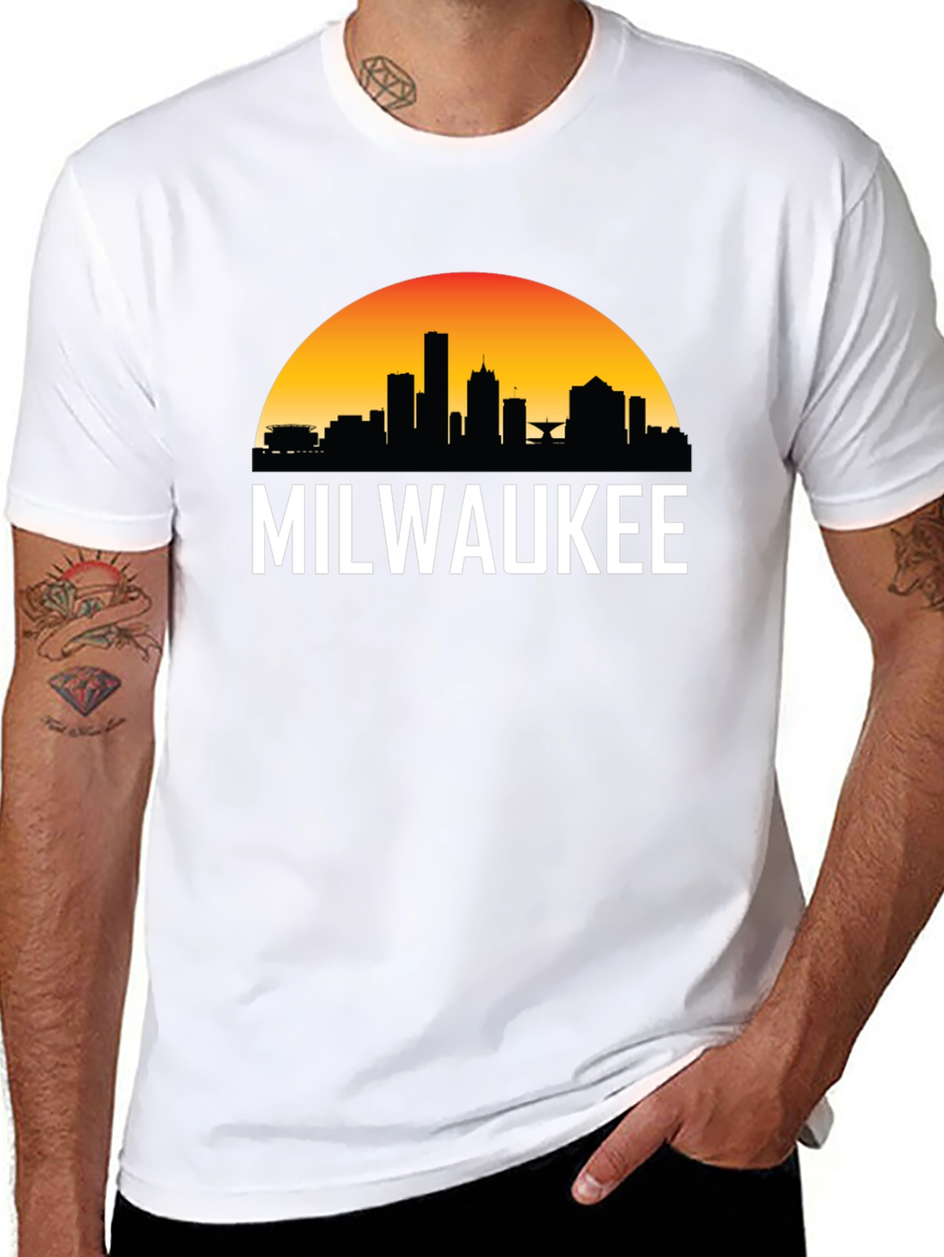 Milwaukee Skyline Graphic T-Shirt
