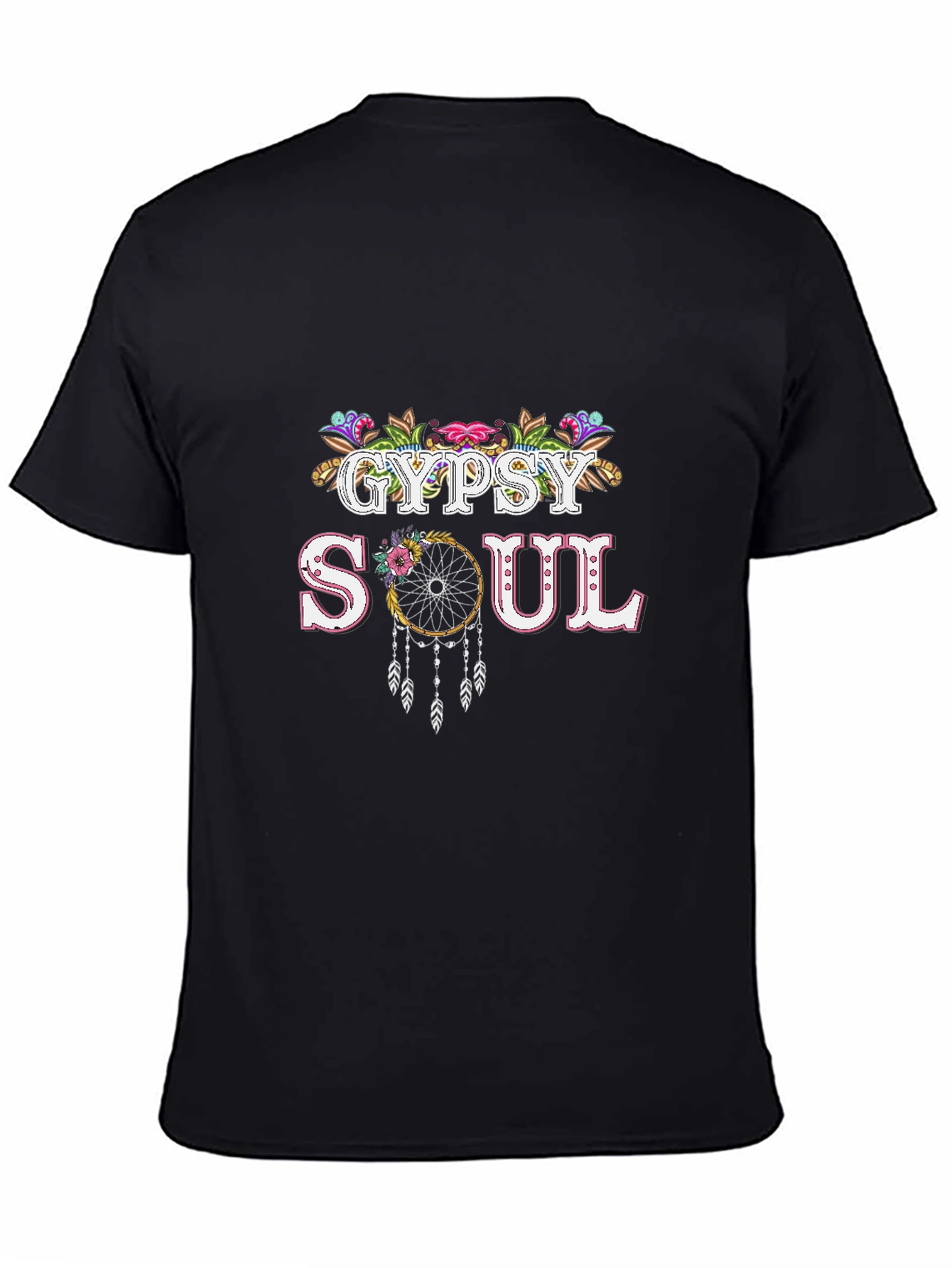 Gypsy Soul Graphic T-Shirt - Bohemian Dreamcatcher Design