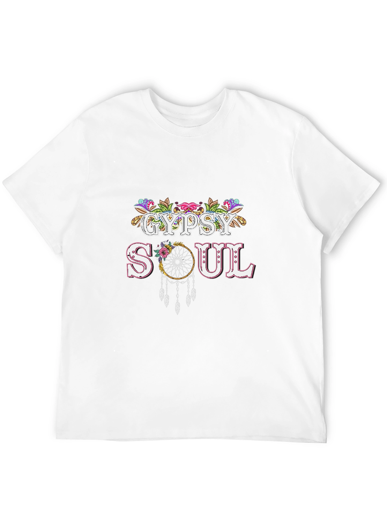 Gypsy Soul Graphic T-Shirt - Bohemian Dreamcatcher Design
