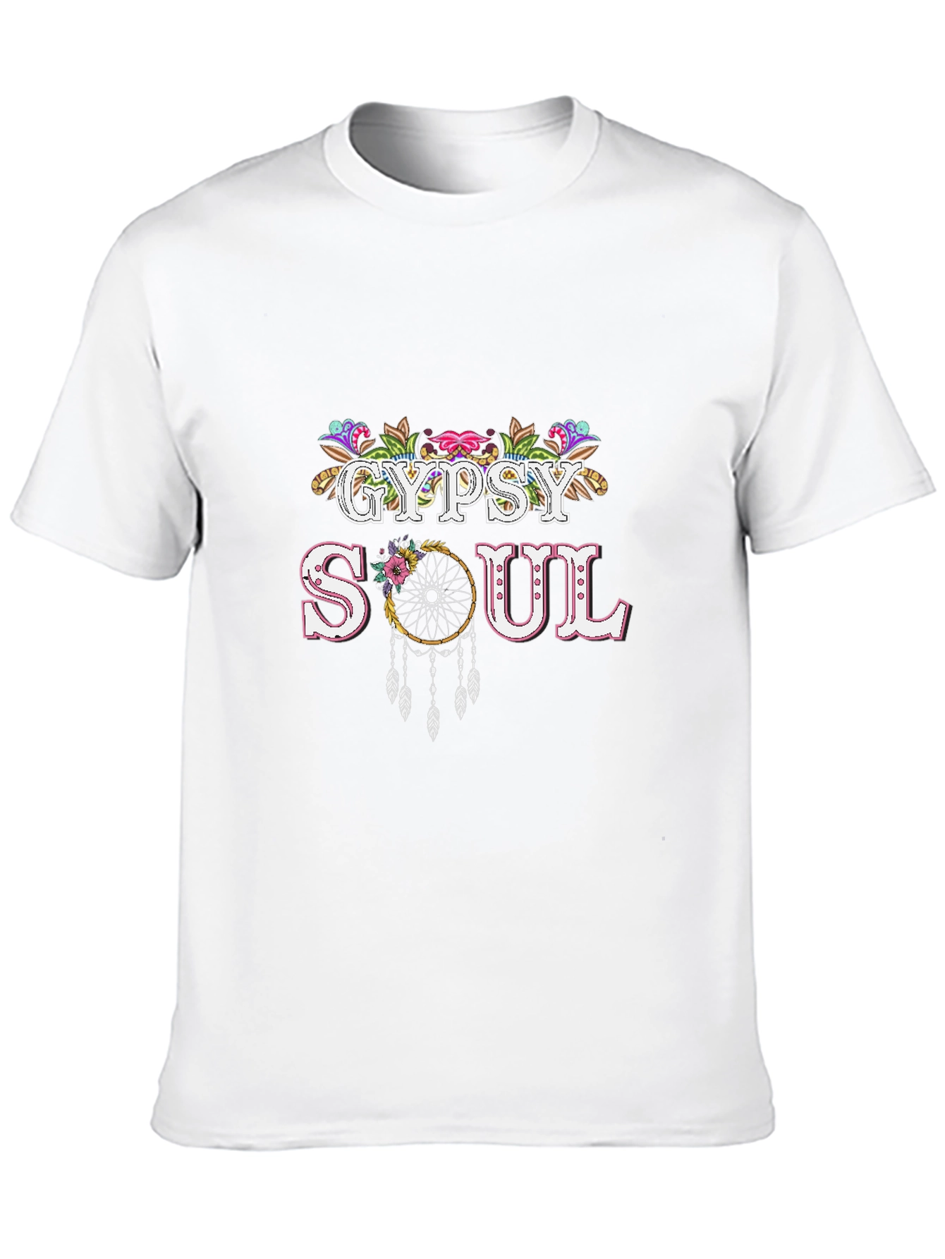 Gypsy Soul Graphic T-Shirt - Bohemian Dreamcatcher Design