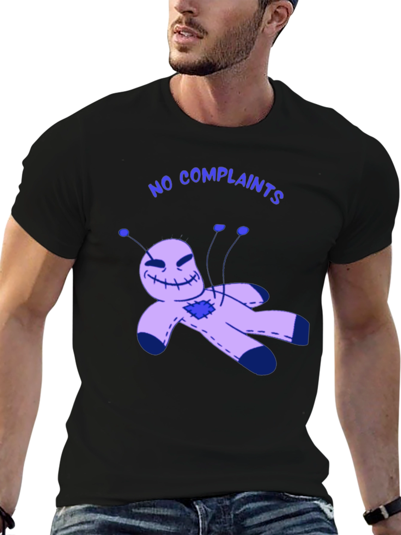 No Complaints Voodoo Doll Black T-Shirt
