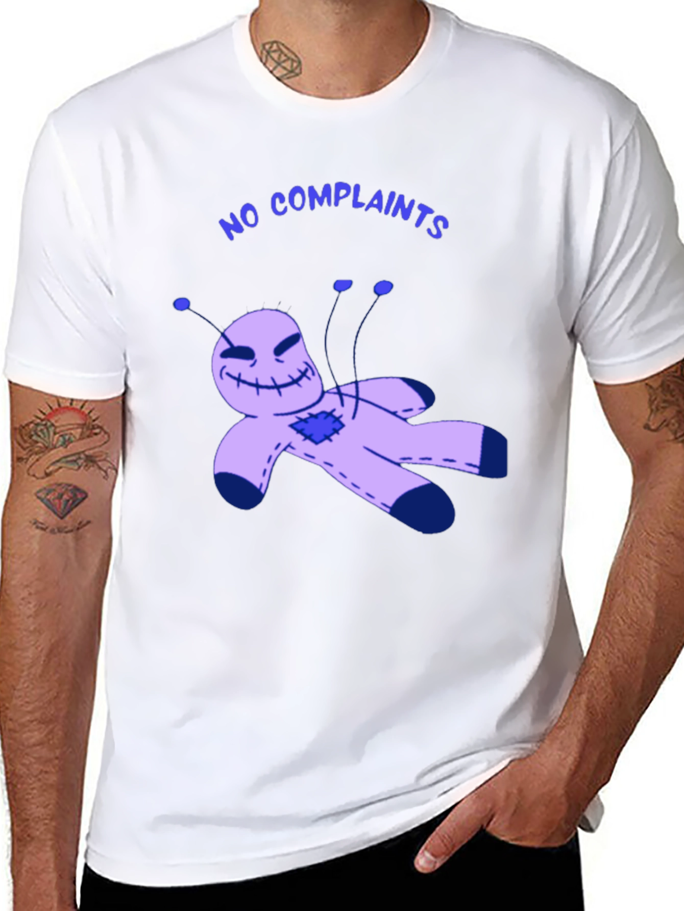 No Complaints Voodoo Doll Black T-Shirt