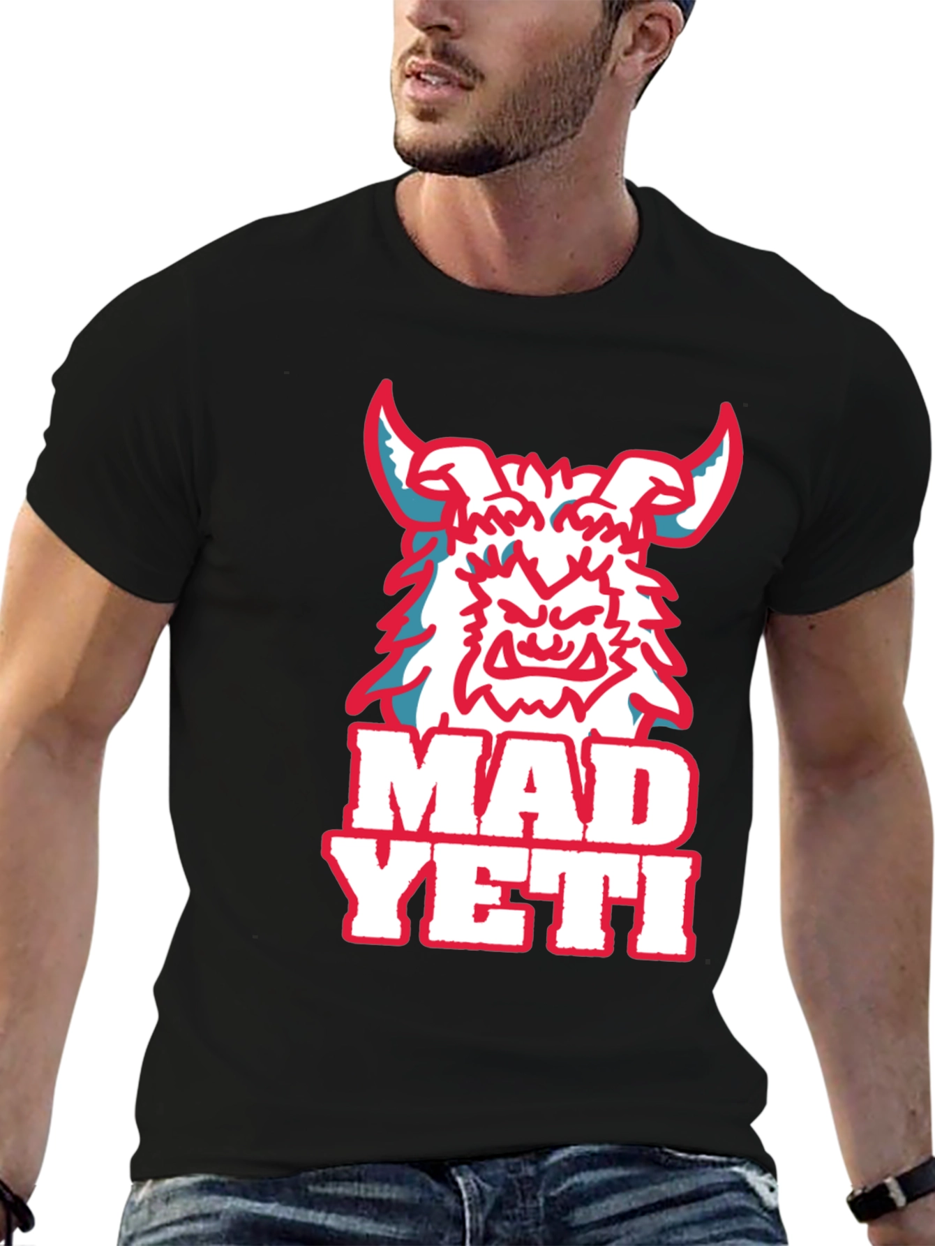Mad Yeti Graphic Tee - Black Cotton T-Shirt