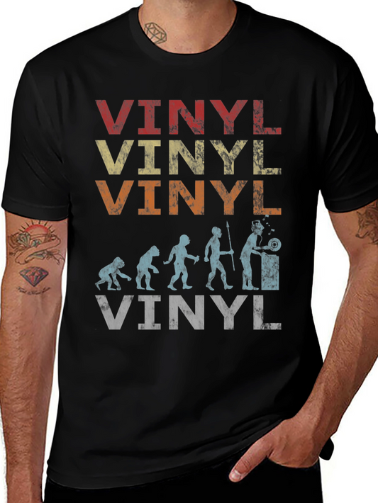 Vintage Vinyl Evolution T-Shirt - Music Lover Tee
