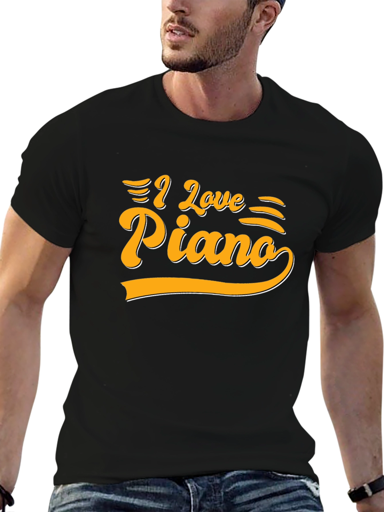 I Love Piano Graphic Tee - Musician T-Shirt