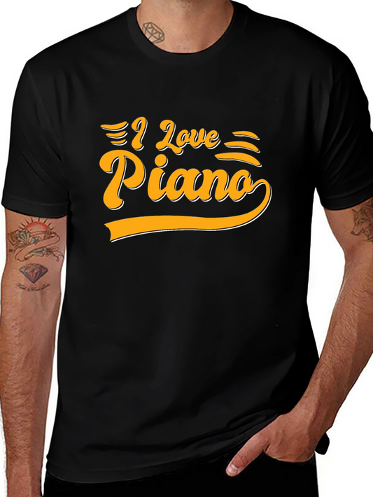 I Love Piano Graphic Tee - Musician T-Shirt