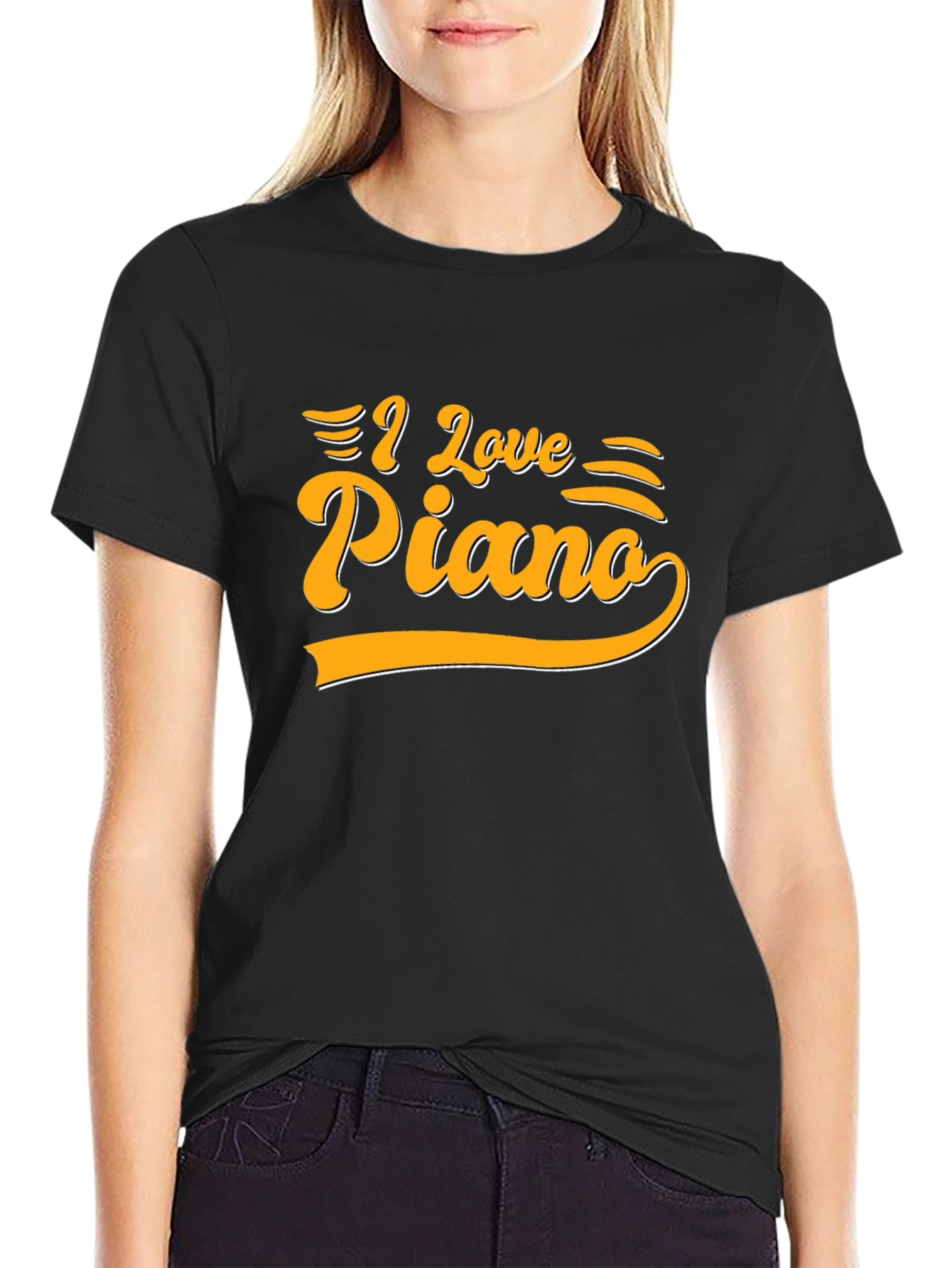 I Love Piano Graphic Tee - Musician T-Shirt