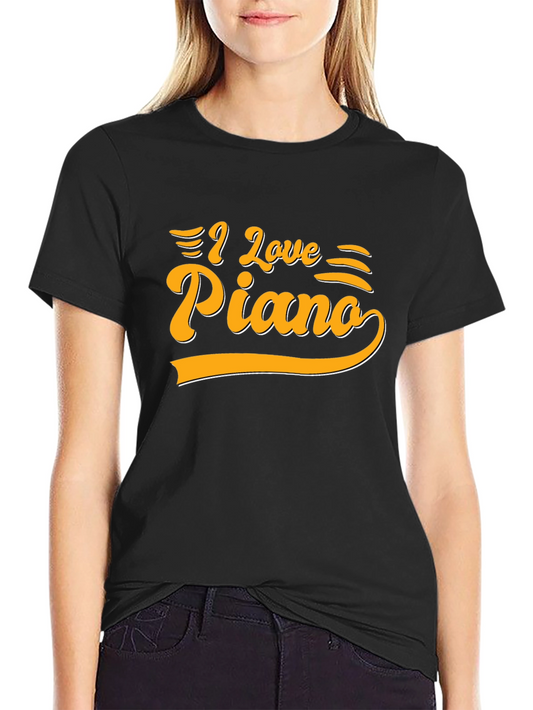 I Love Piano Graphic Tee - Musician T-Shirt