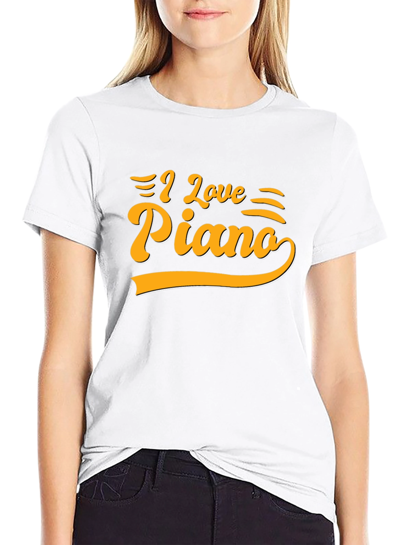 I Love Piano Graphic Tee - Musician T-Shirt