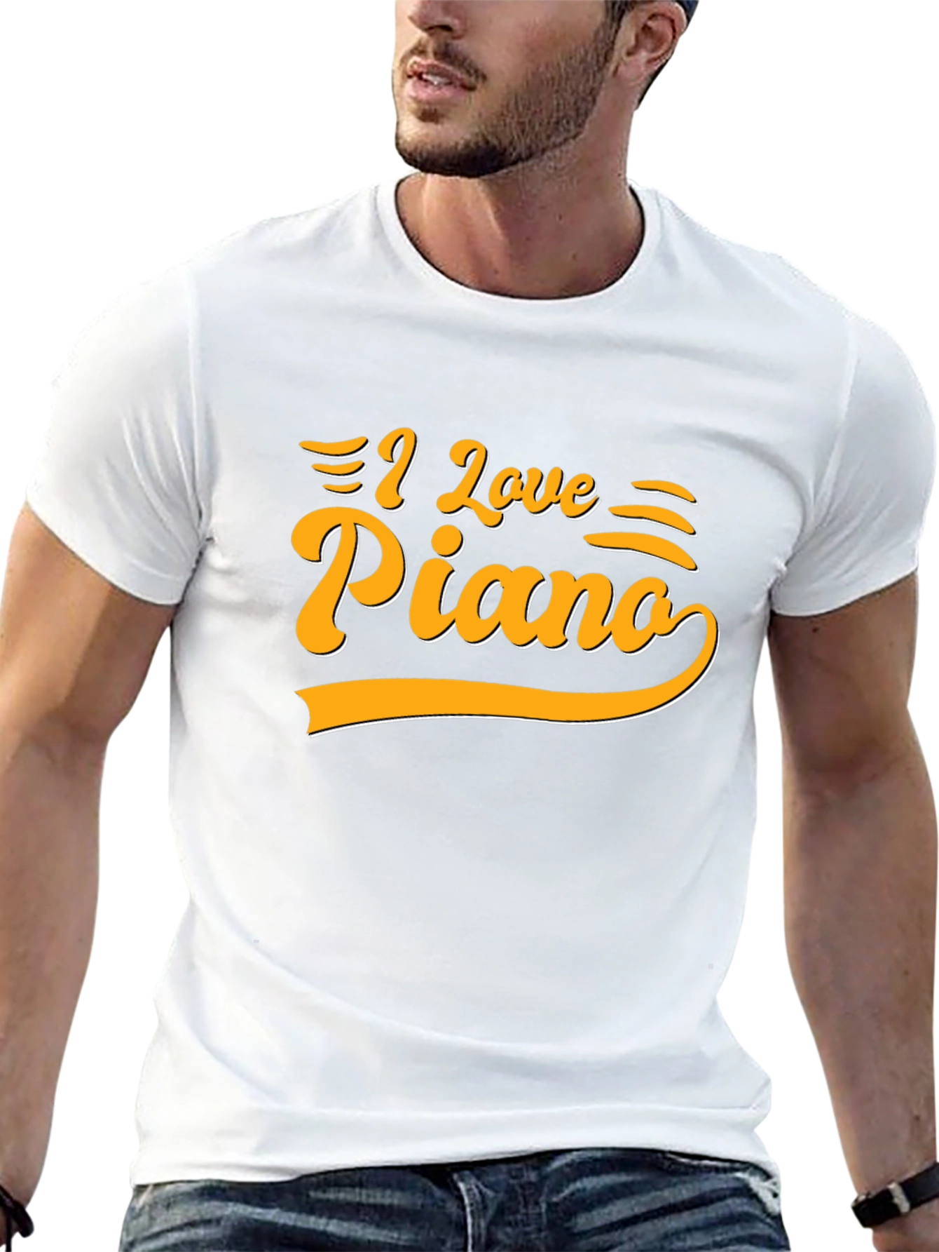 I Love Piano Graphic Tee - Musician T-Shirt