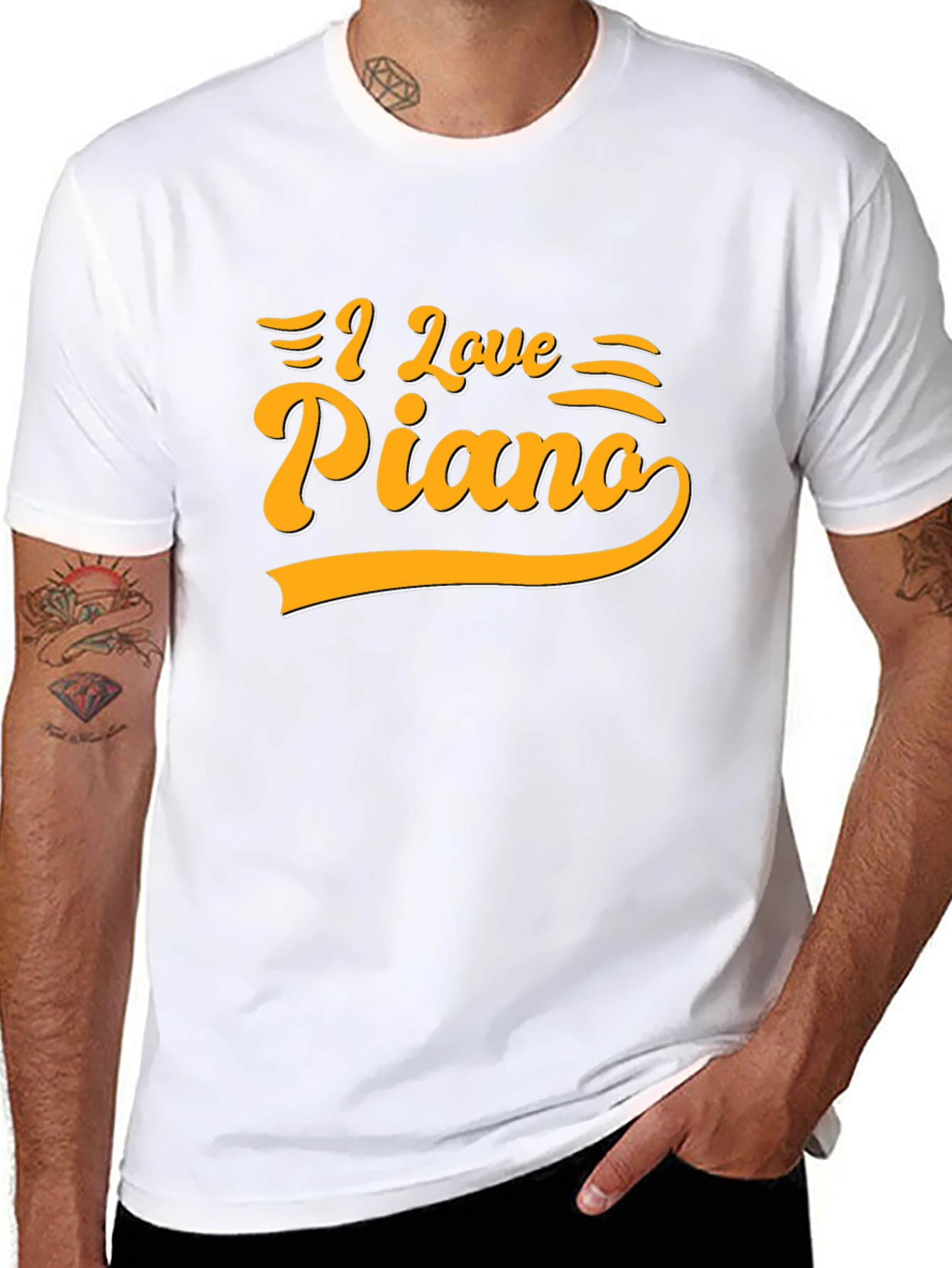 I Love Piano Graphic Tee - Musician T-Shirt