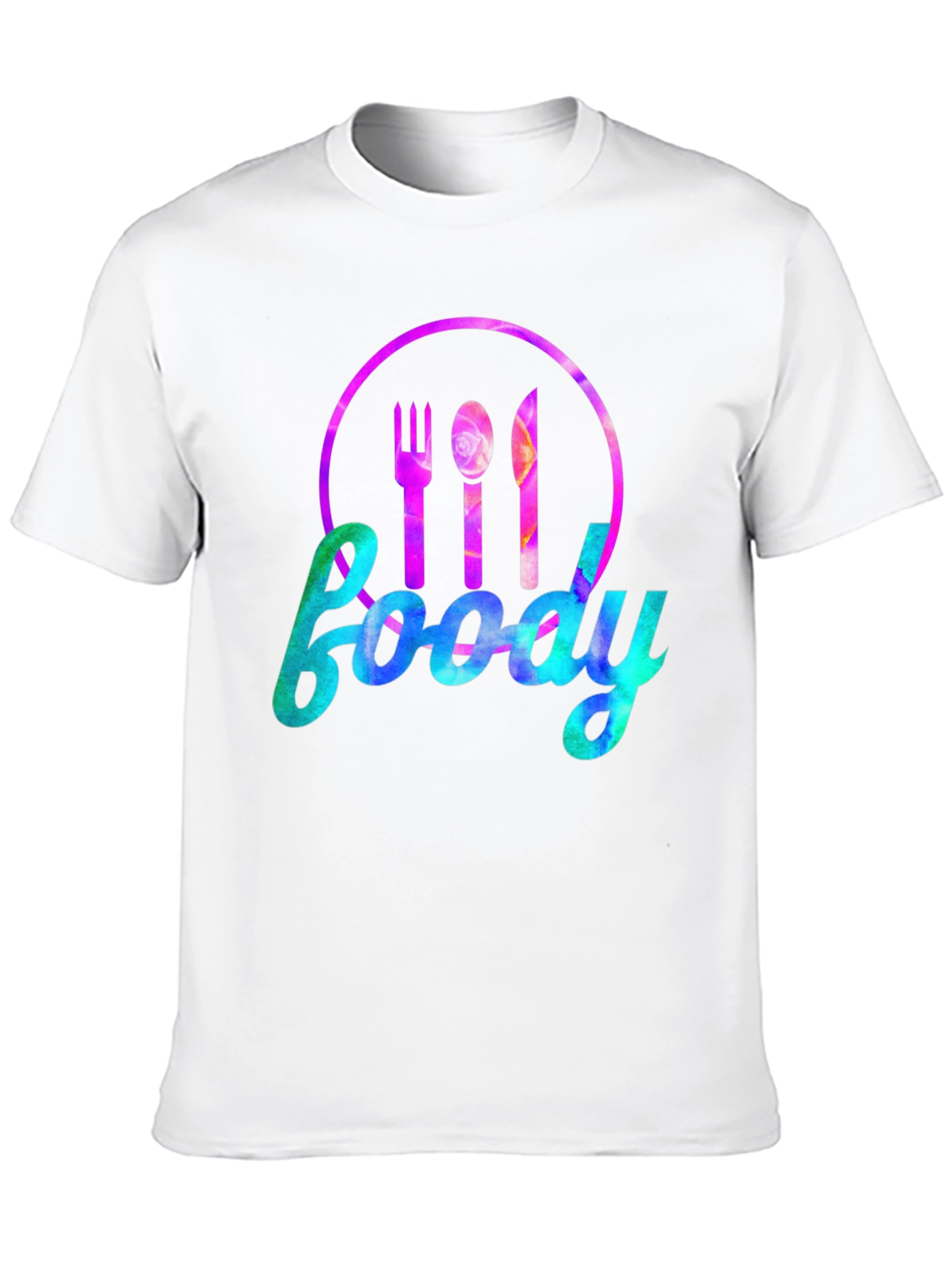 Foodie Graphic Tee - Fork Spoon Knife Design