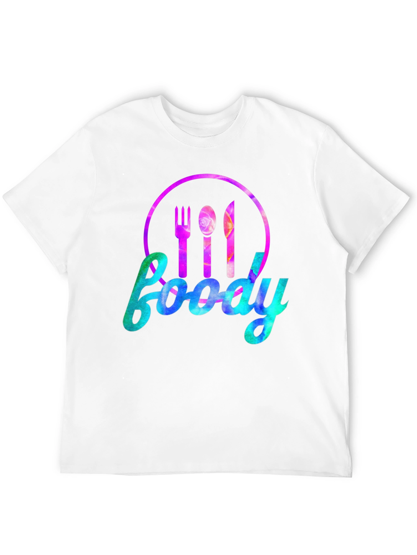 Foodie Graphic Tee - Fork Spoon Knife Design