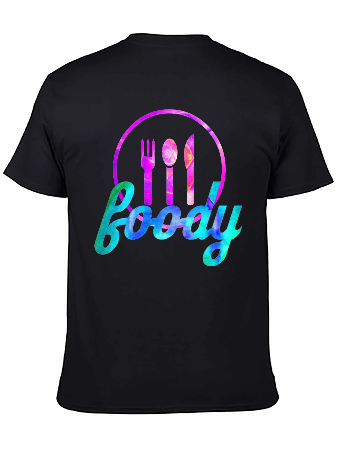 Foodie Graphic Tee - Fork Spoon Knife Design
