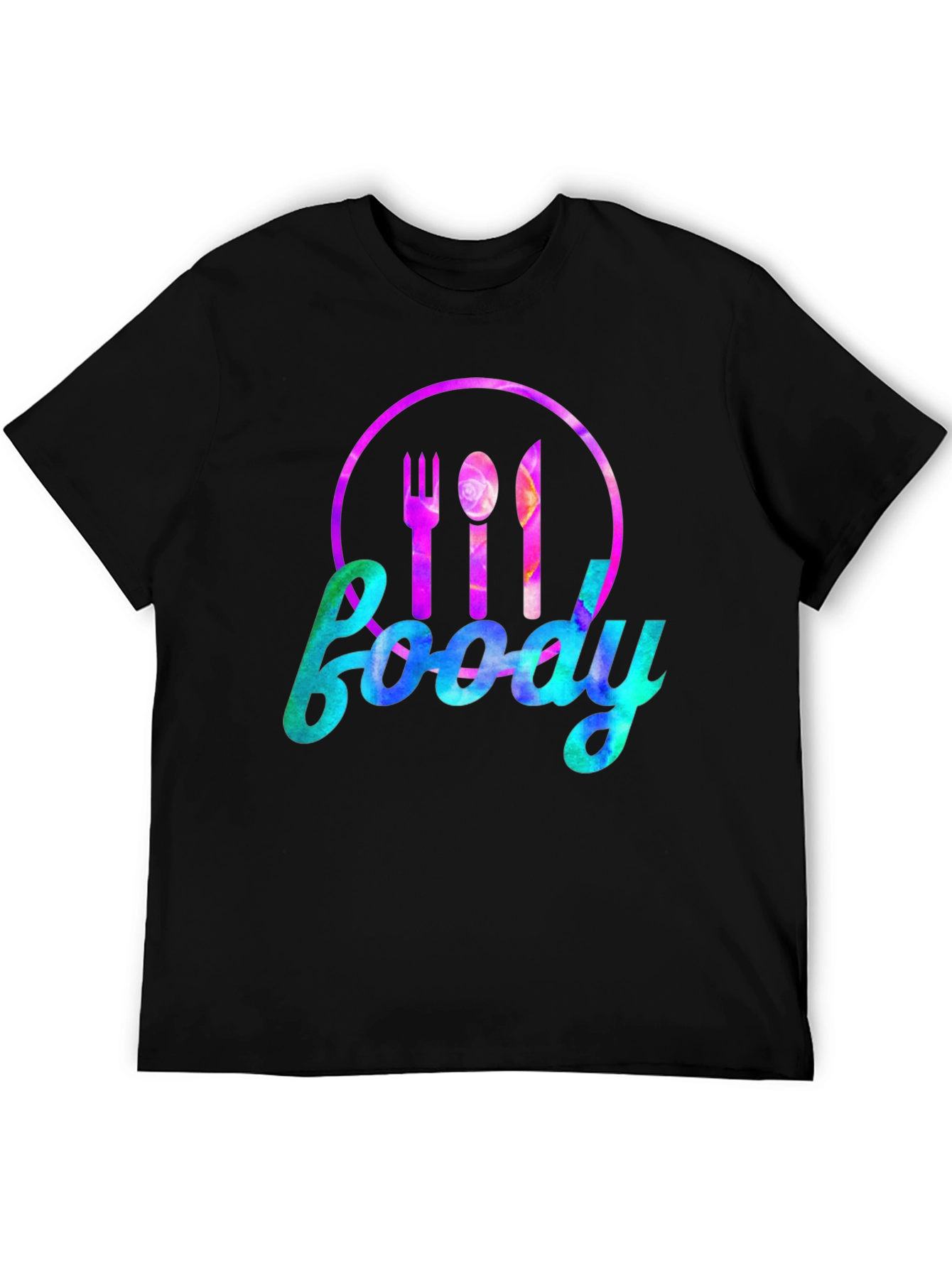 Foodie Graphic Tee - Fork Spoon Knife Design