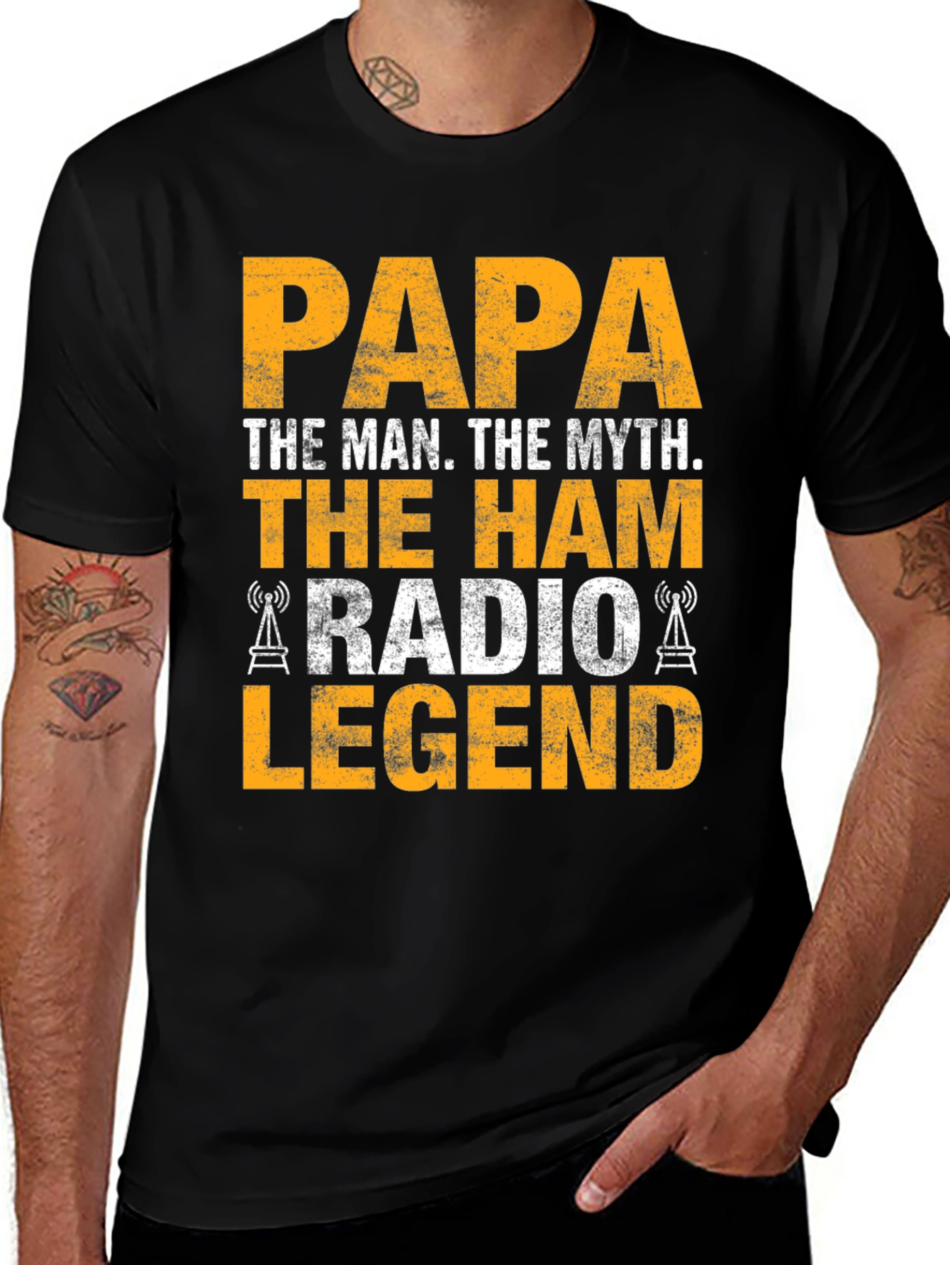 Papa The Man The Myth Ham Radio Legend T-Shirt