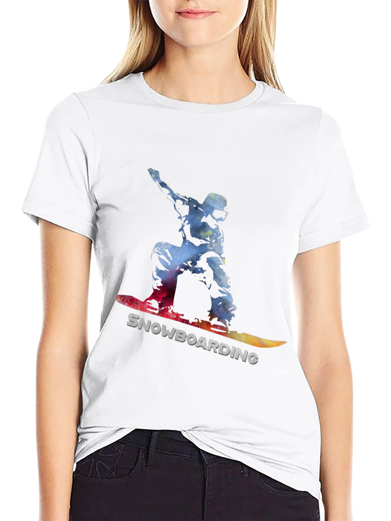 Snowboarding Graphic T-Shirt - Sporty Casual Wear