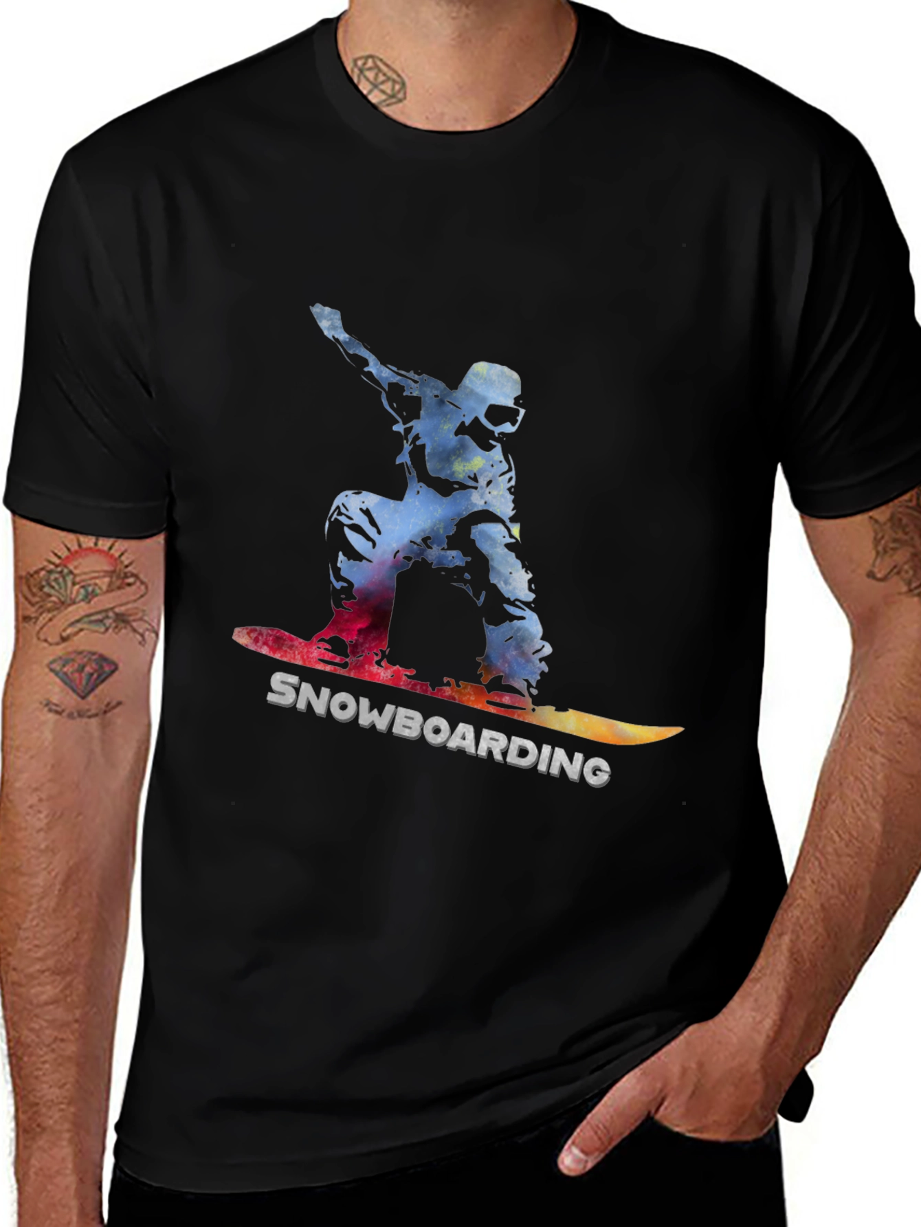 Snowboarding Graphic T-Shirt - Sporty Casual Wear