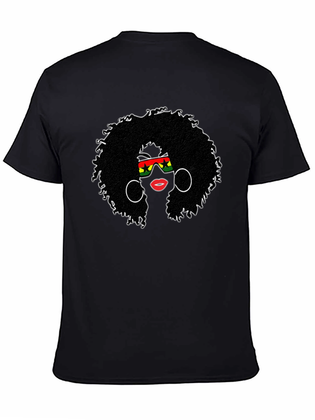 Afro Woman Graphic Tee - Black Pride T-Shirt