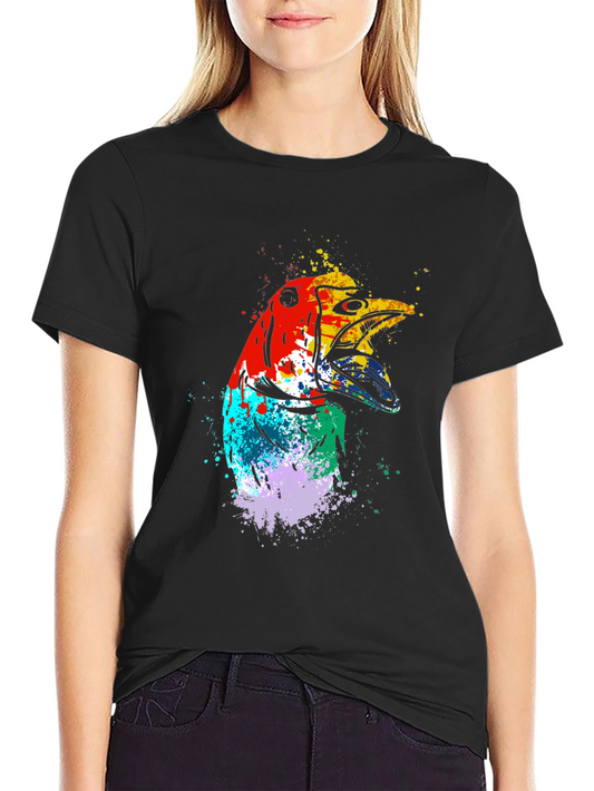 Abstract Bird Graphic Tee - Mens Black T-Shirt
