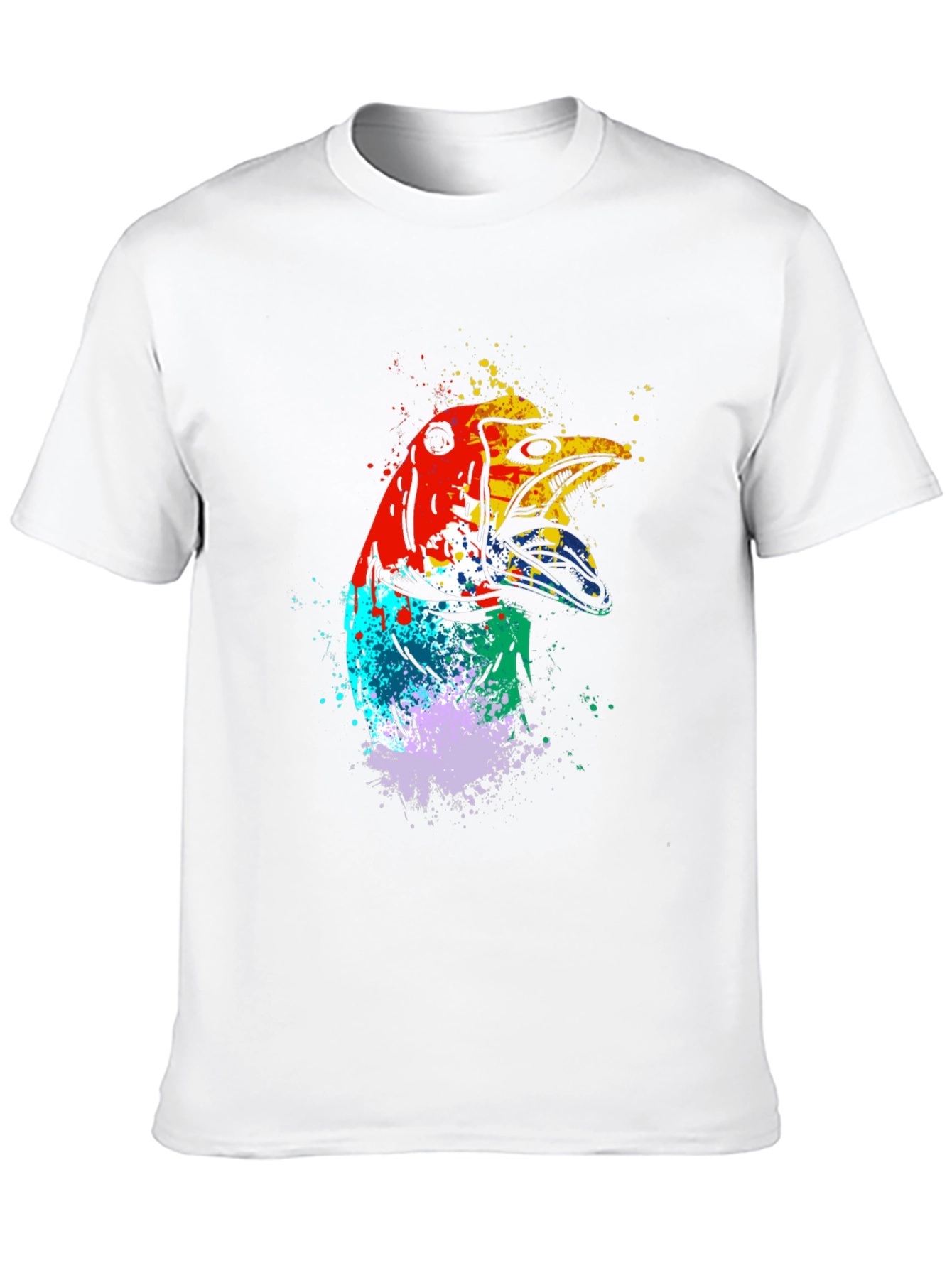 Abstract Bird Graphic Tee - Mens Black T-Shirt