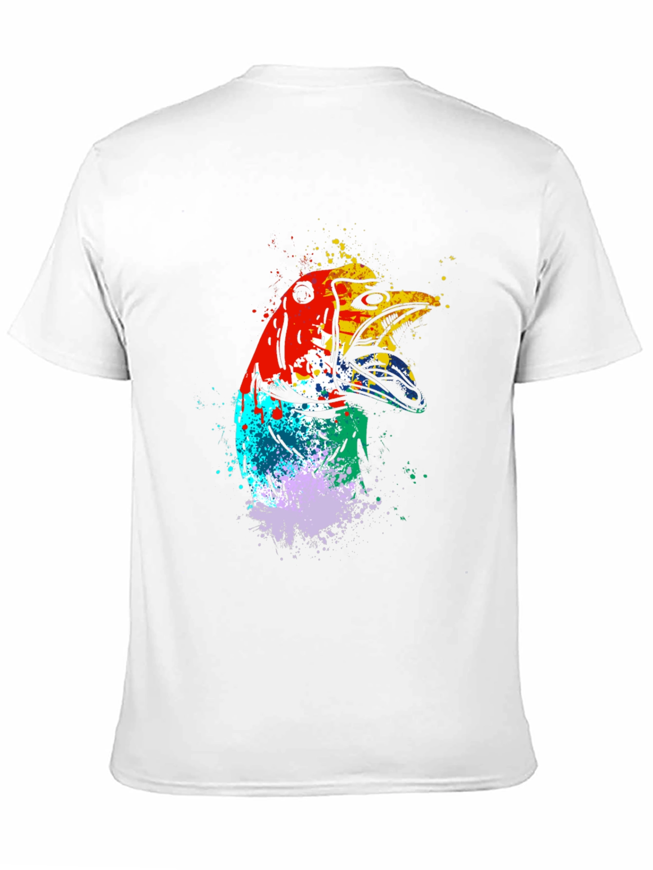 Abstract Bird Graphic Tee - Mens Black T-Shirt
