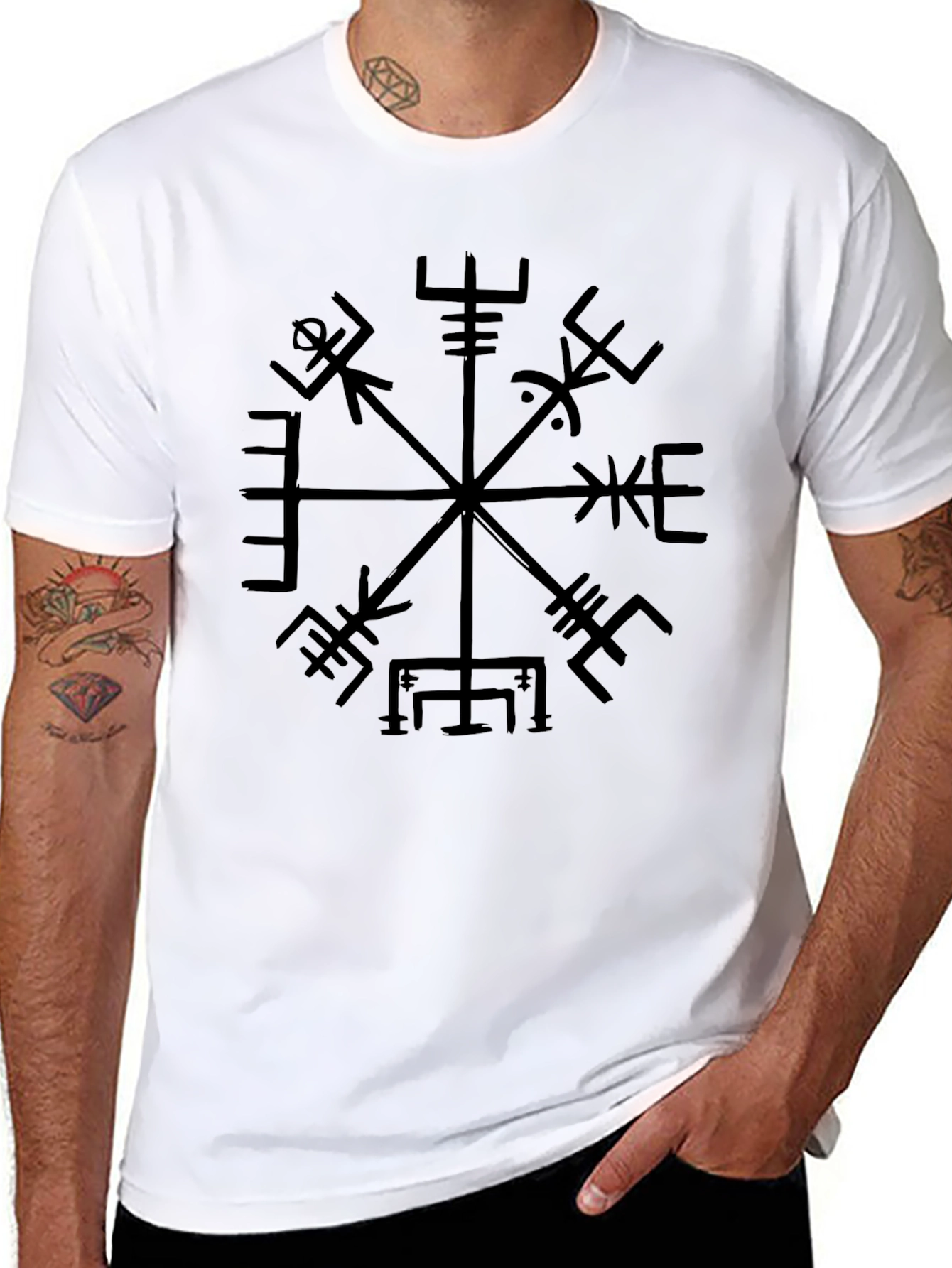 Vegvisir Compass Black T-Shirt