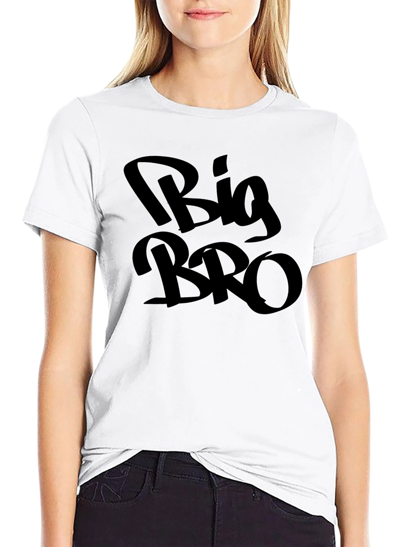 Big Bro Black Graphic Tee - Mens Casual T-Shirt