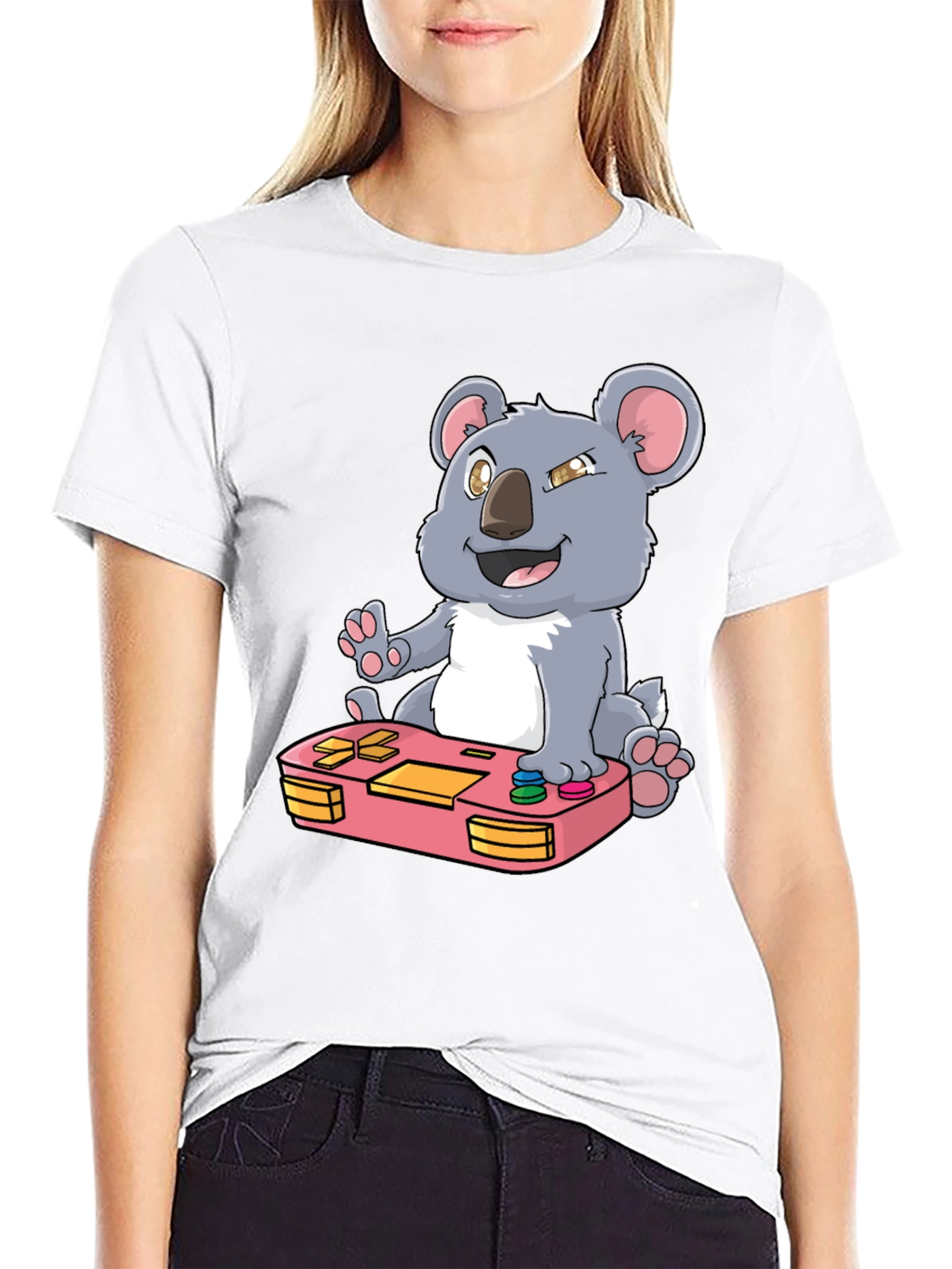 Koala Gamer T-Shirt - Cute Console Design