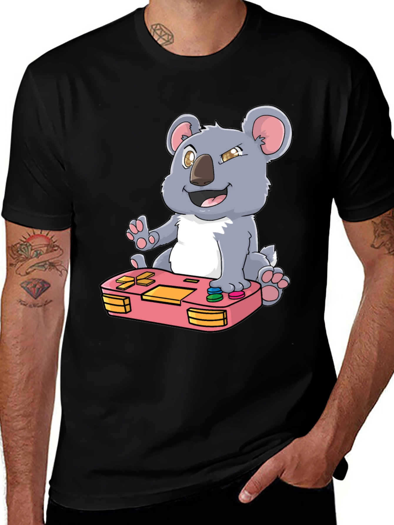 Koala Gamer T-Shirt - Cute Console Design