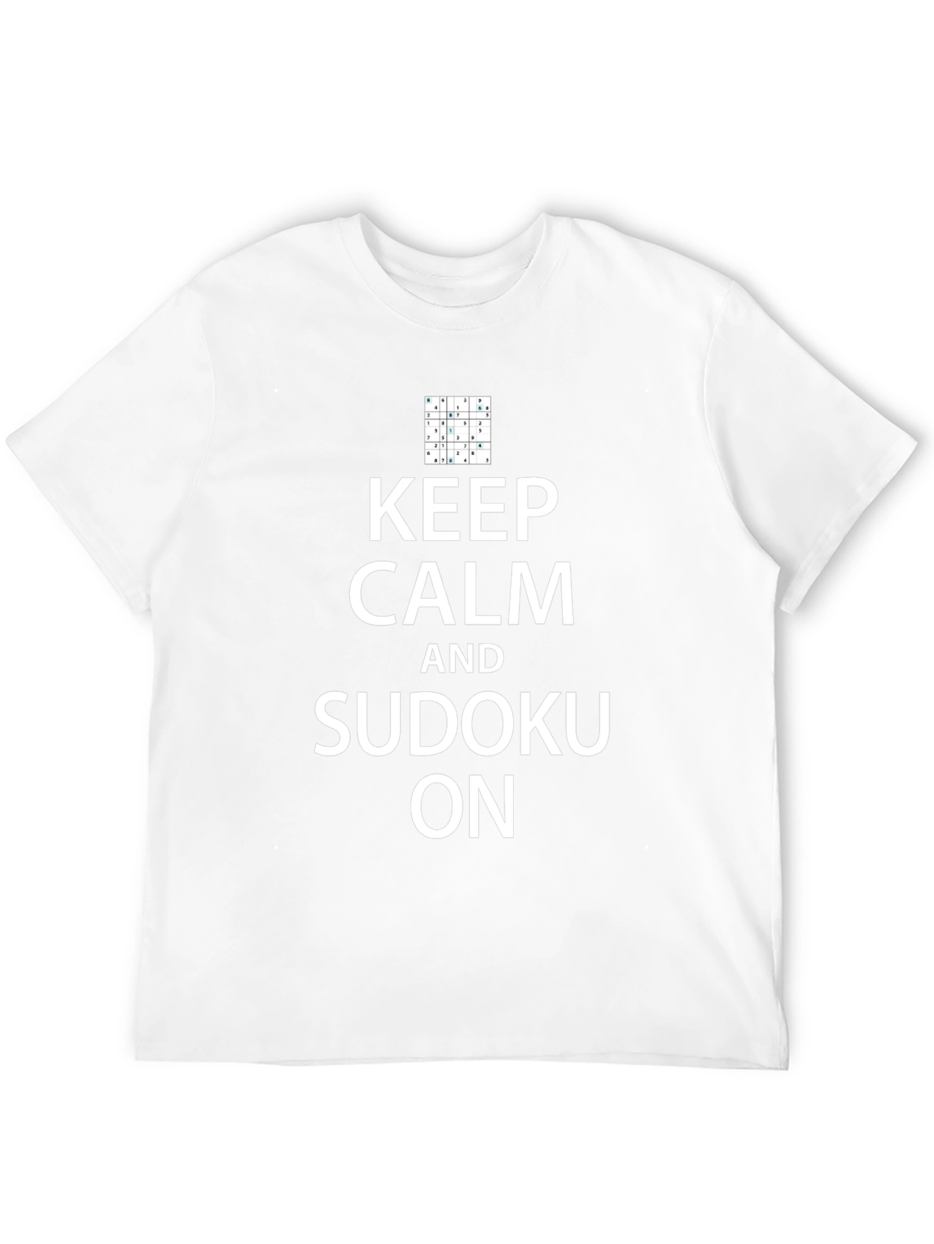Keep Calm and Sudoku On T-Shirt - Black