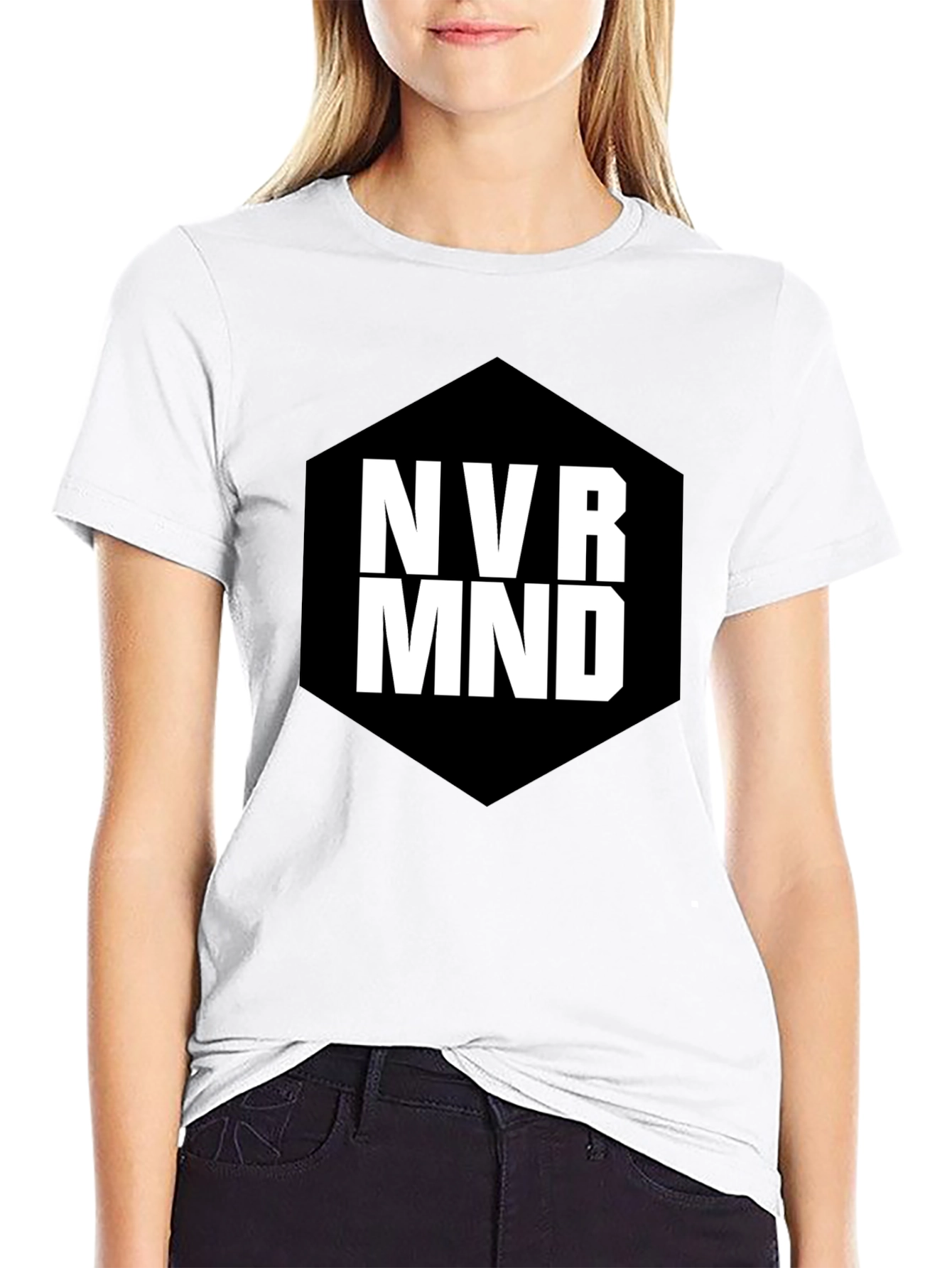 NVR MND Black Graphic T-Shirt - Modern Tee