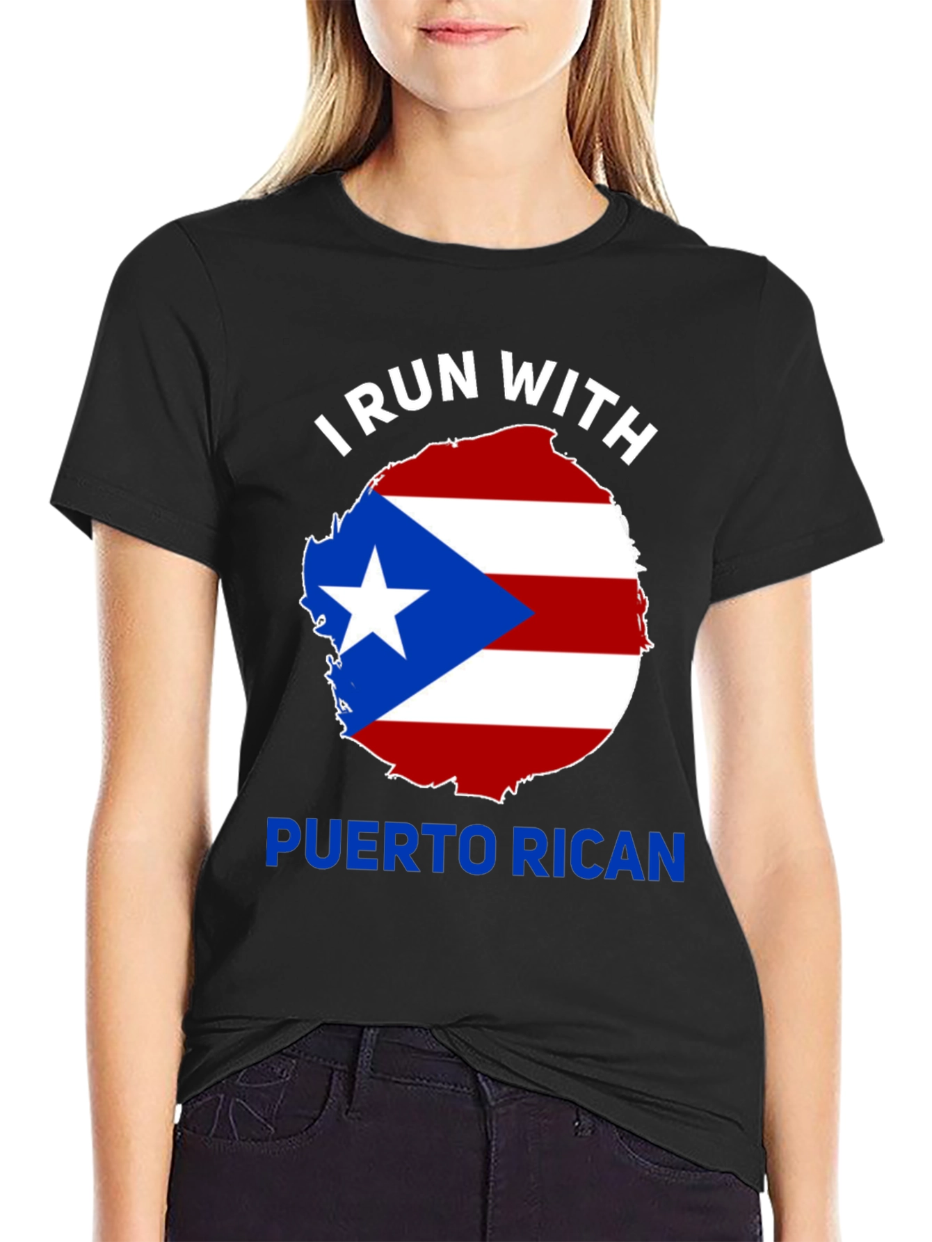I Run With Puerto Rican Pride T-Shirt