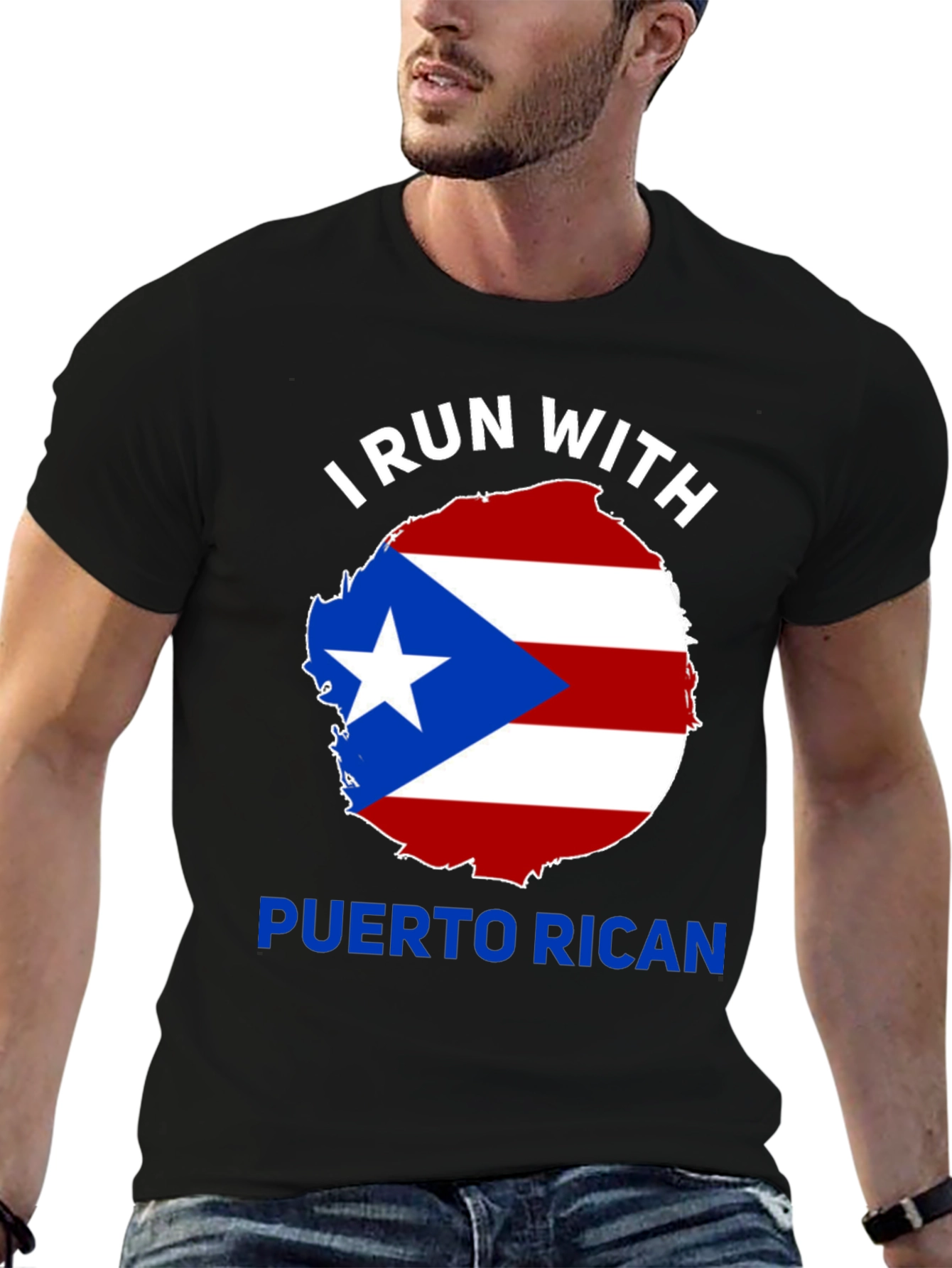I Run With Puerto Rican Pride T-Shirt