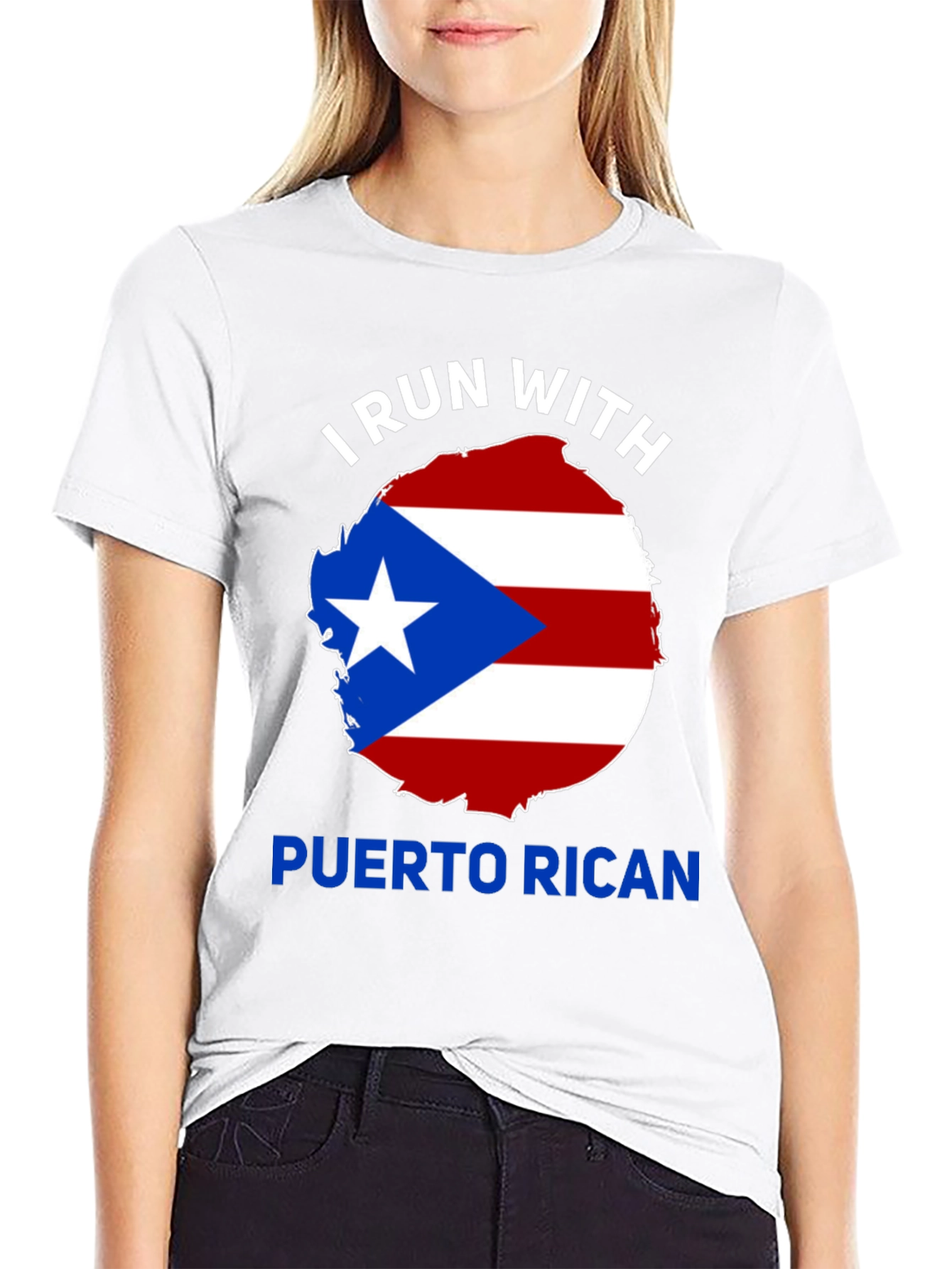 I Run With Puerto Rican Pride T-Shirt