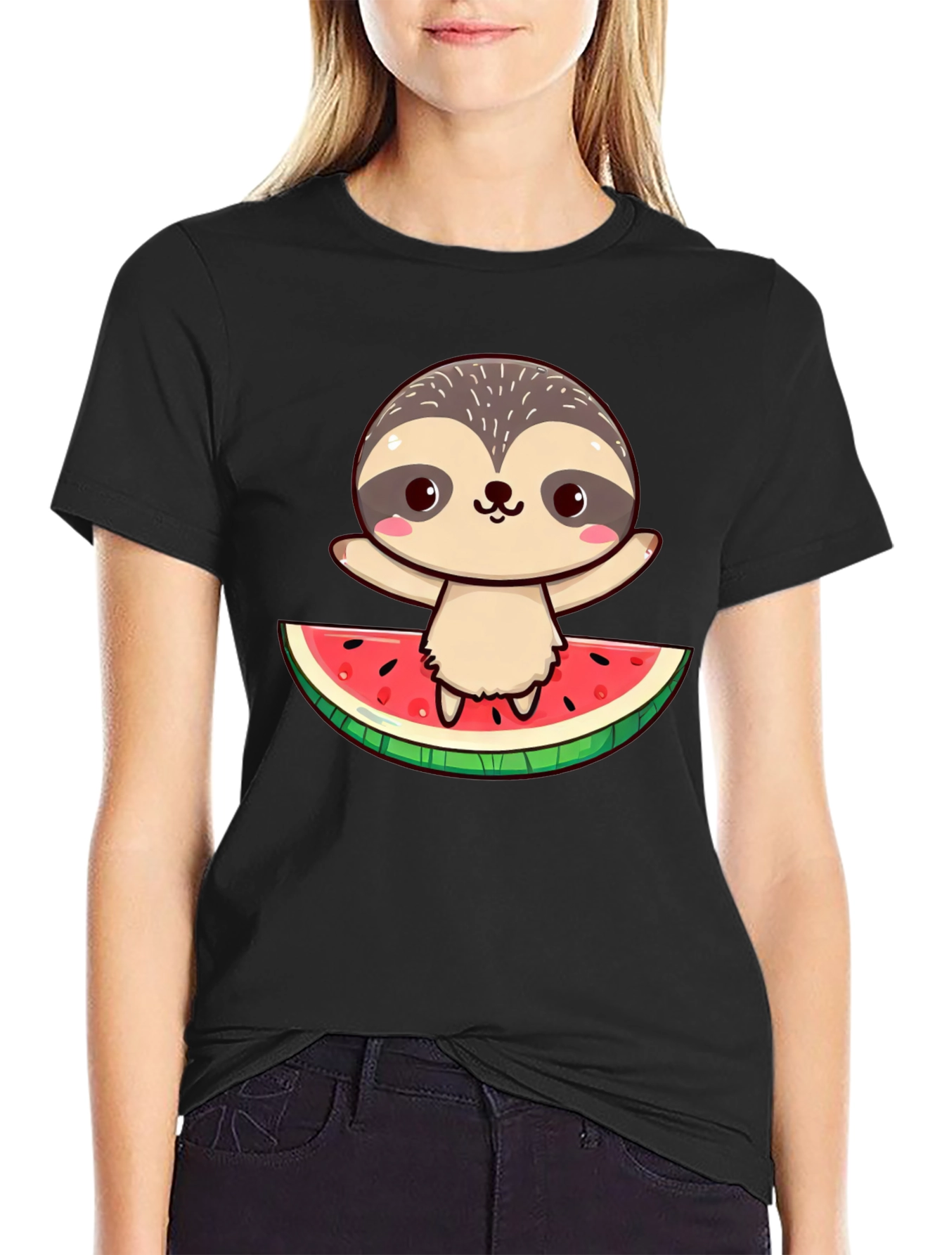 Cute Sloth Watermelon T-Shirt