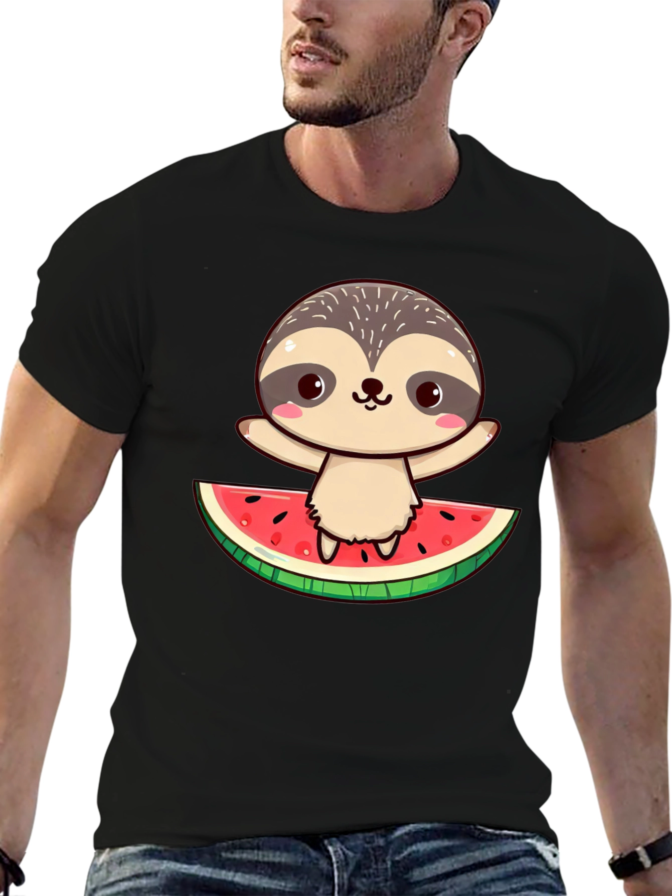 Cute Sloth Watermelon T-Shirt