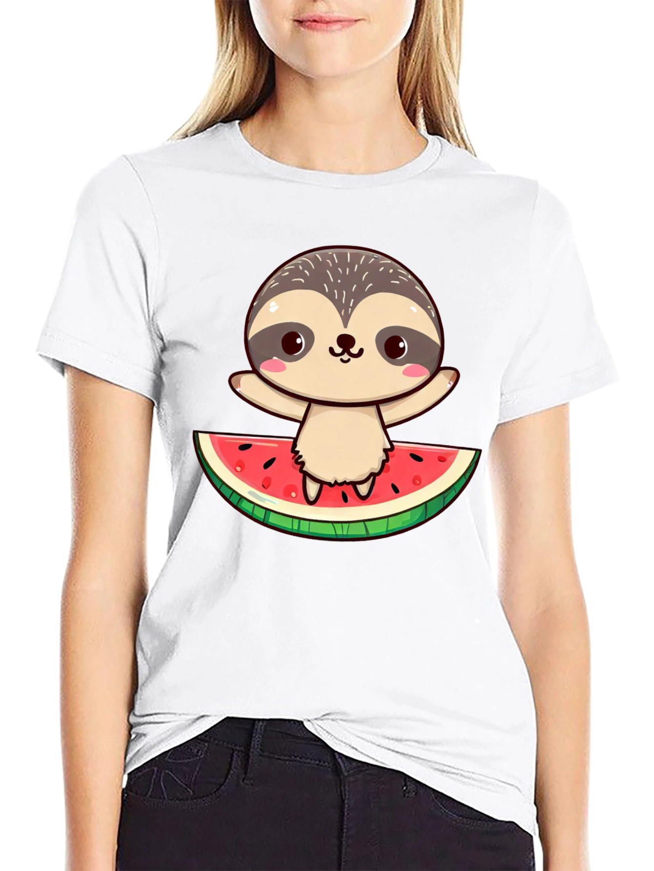 Cute Sloth Watermelon T-Shirt